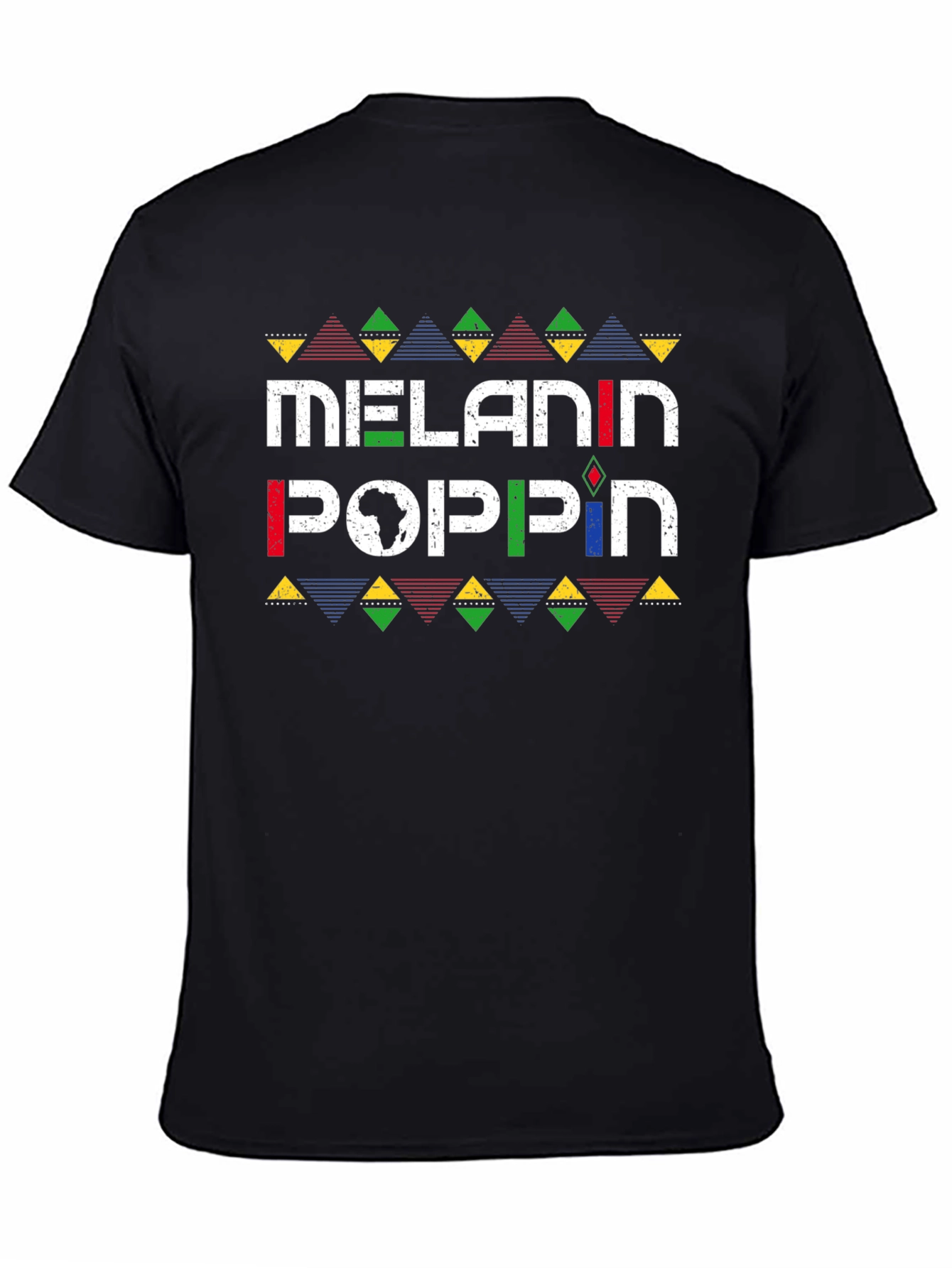 Black Melanin Poppin Graphic T-Shirt - Black view 4