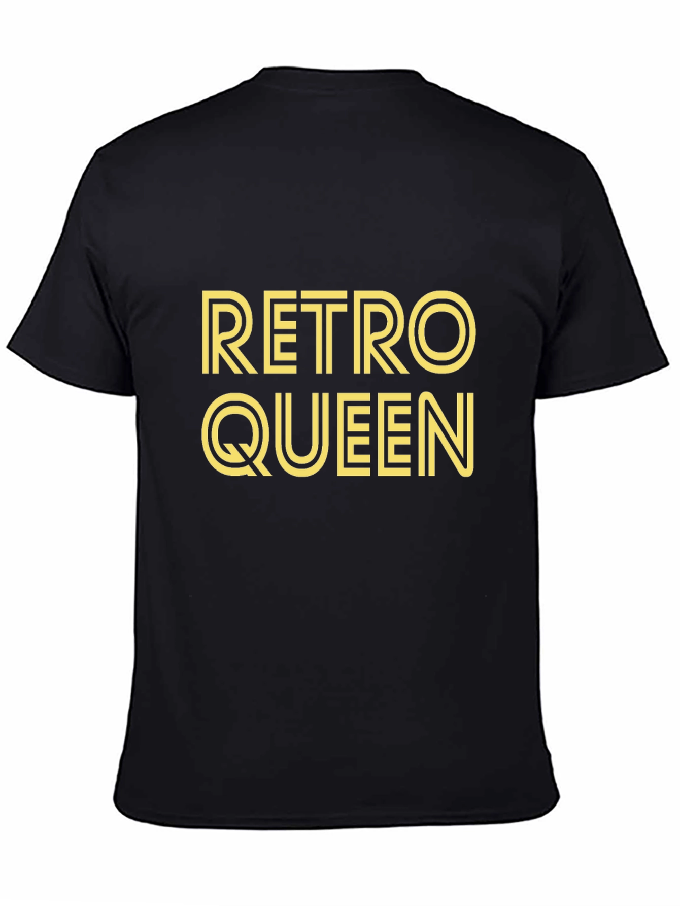 Black Retro Queen Black Graphic T-Shirt view 4