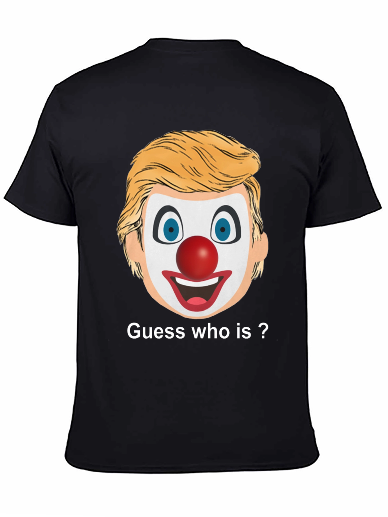 Black Clown Face Guess Who T-Shirt view 4