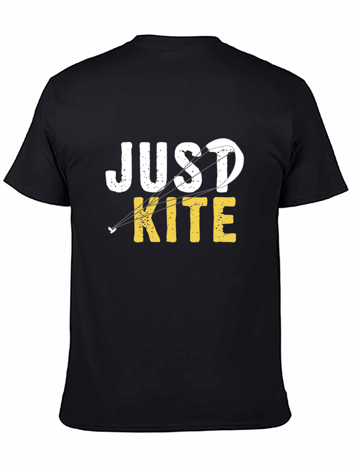 Black Just Kite T-Shirt - Black Cotton Tee view 4