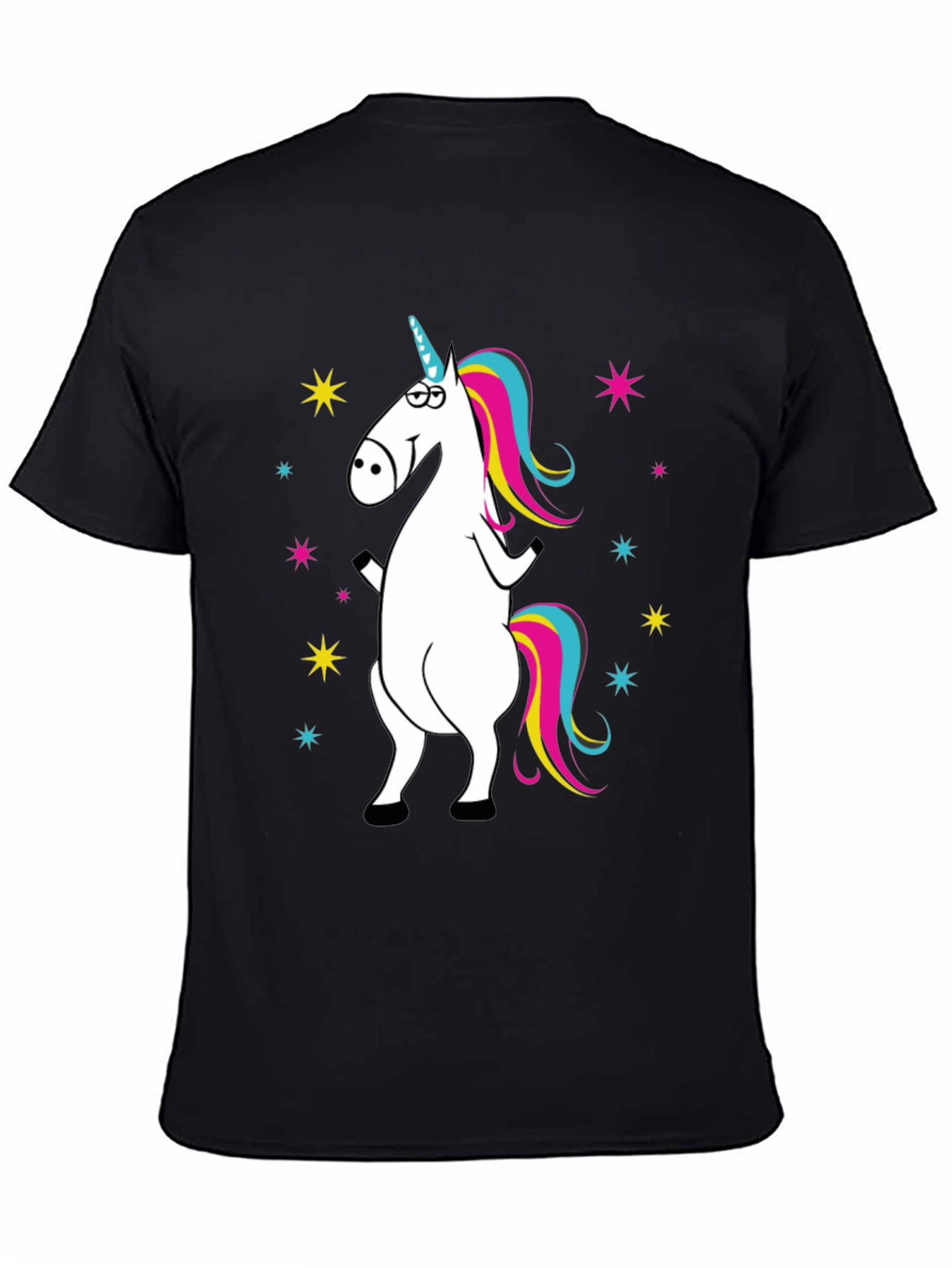 Black Unicorn Graphic Black T-Shirt - Fun & Whimsical Design view 4