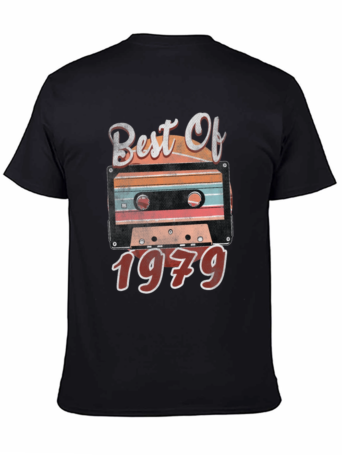 Black Best Of 1979 Cassette Tape Graphic T-Shirt view 4