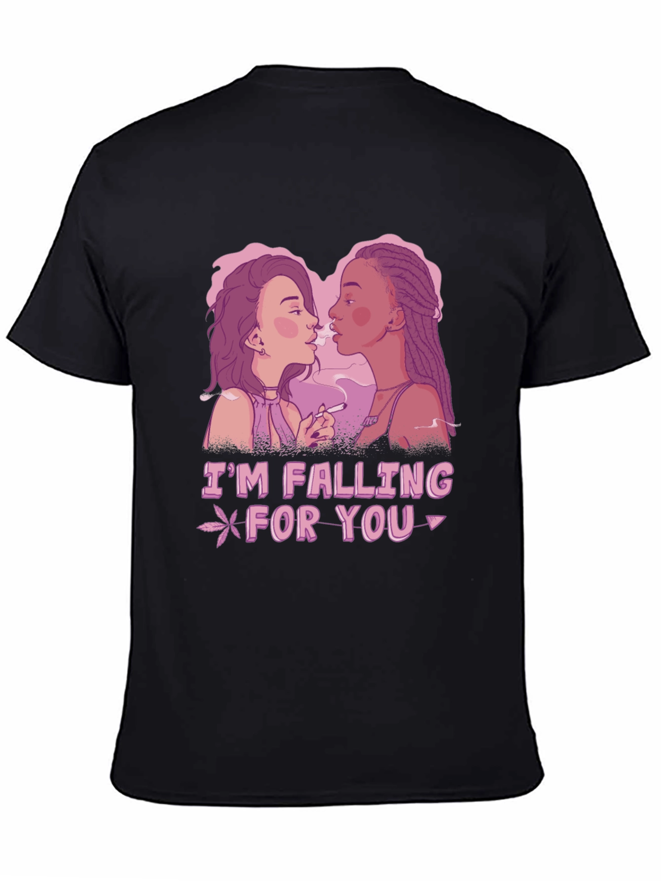Black I'm Falling For You Graphic Tee view 4