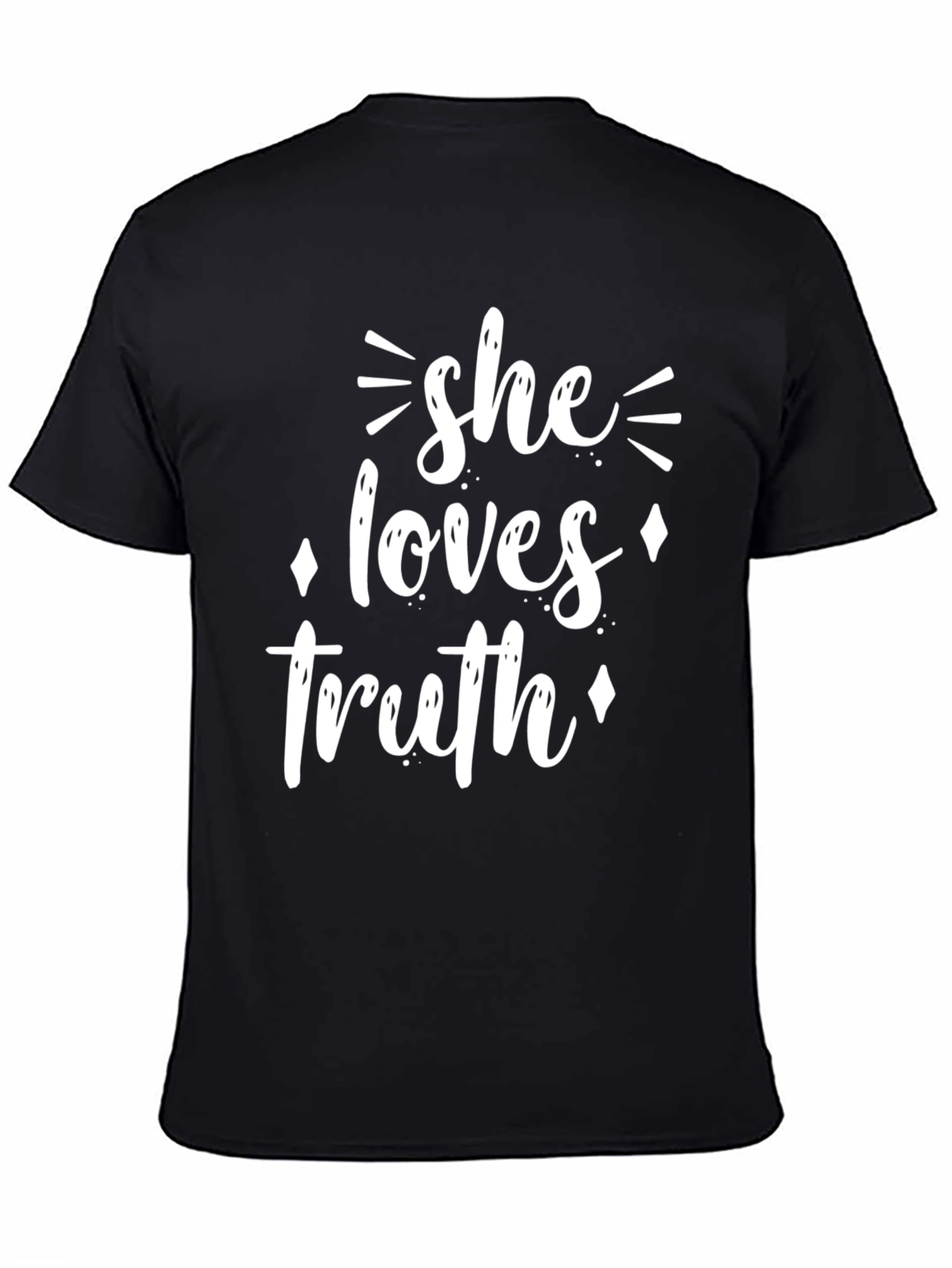 Black She Loves Truth Graphic Tee - Black T-Shirt view 4