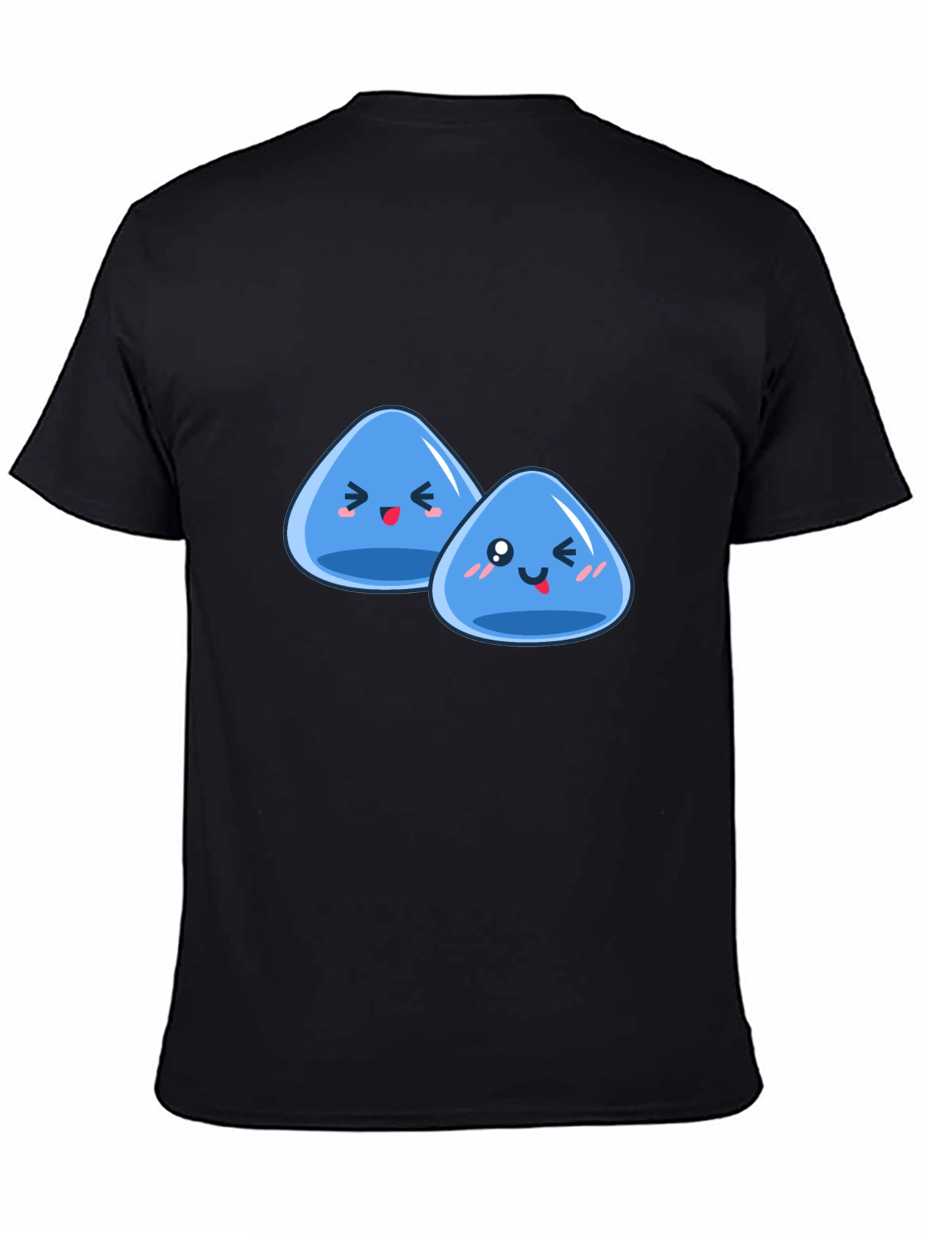 Black Cute Slime Duo Graphic T-Shirt view 4