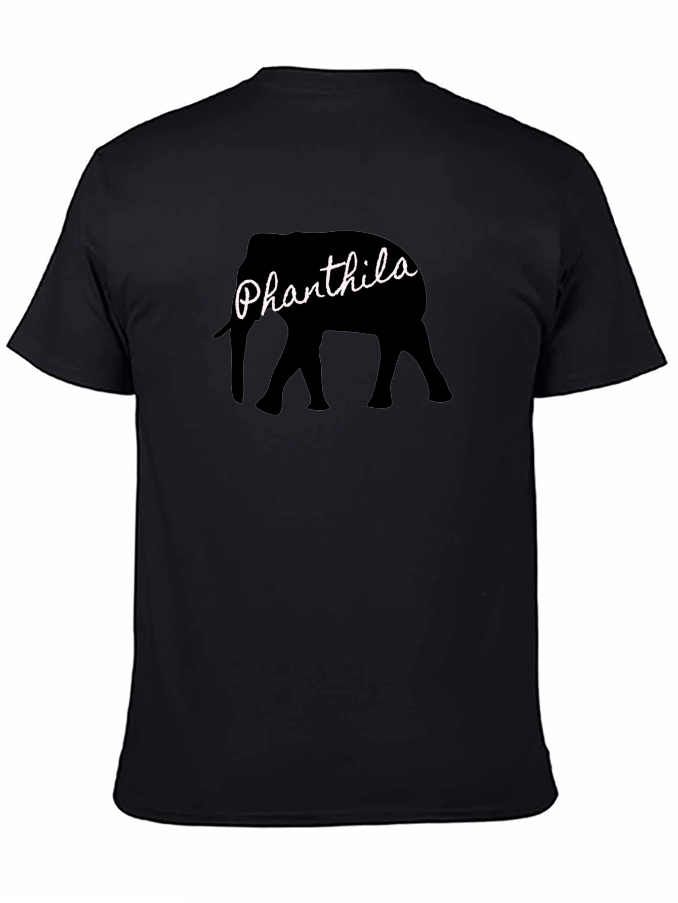 Black Phanthila Elephant Black T-Shirt view 4