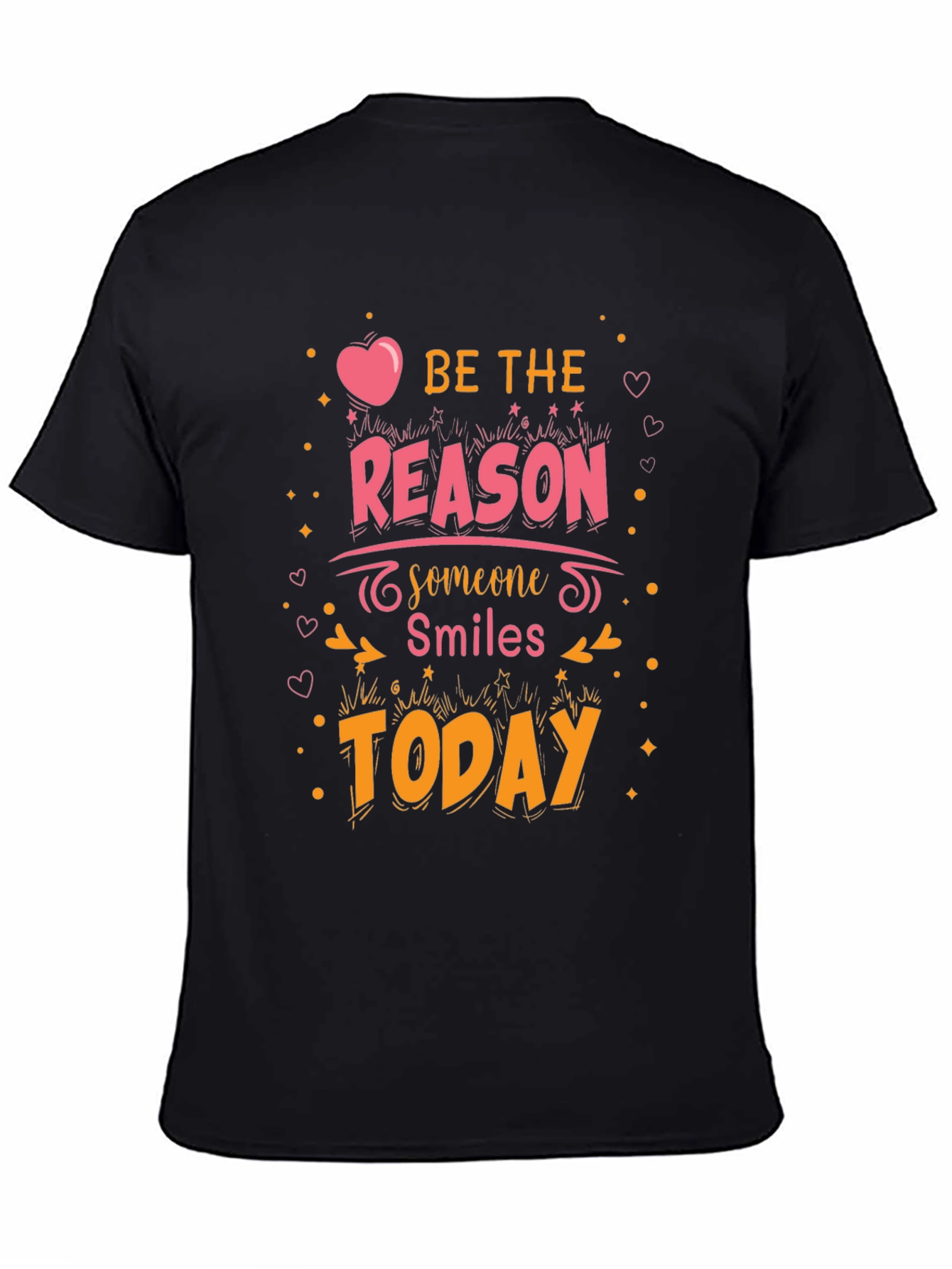 Black Be The Reason Graphic Tee - Positive Vibes Shirt view 4