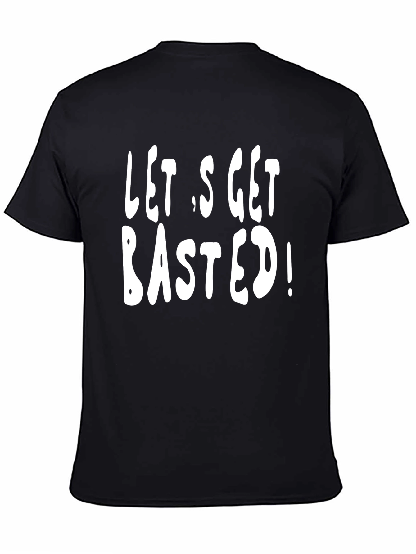 Black Let's Get Basted! Graphic T-Shirt view 4