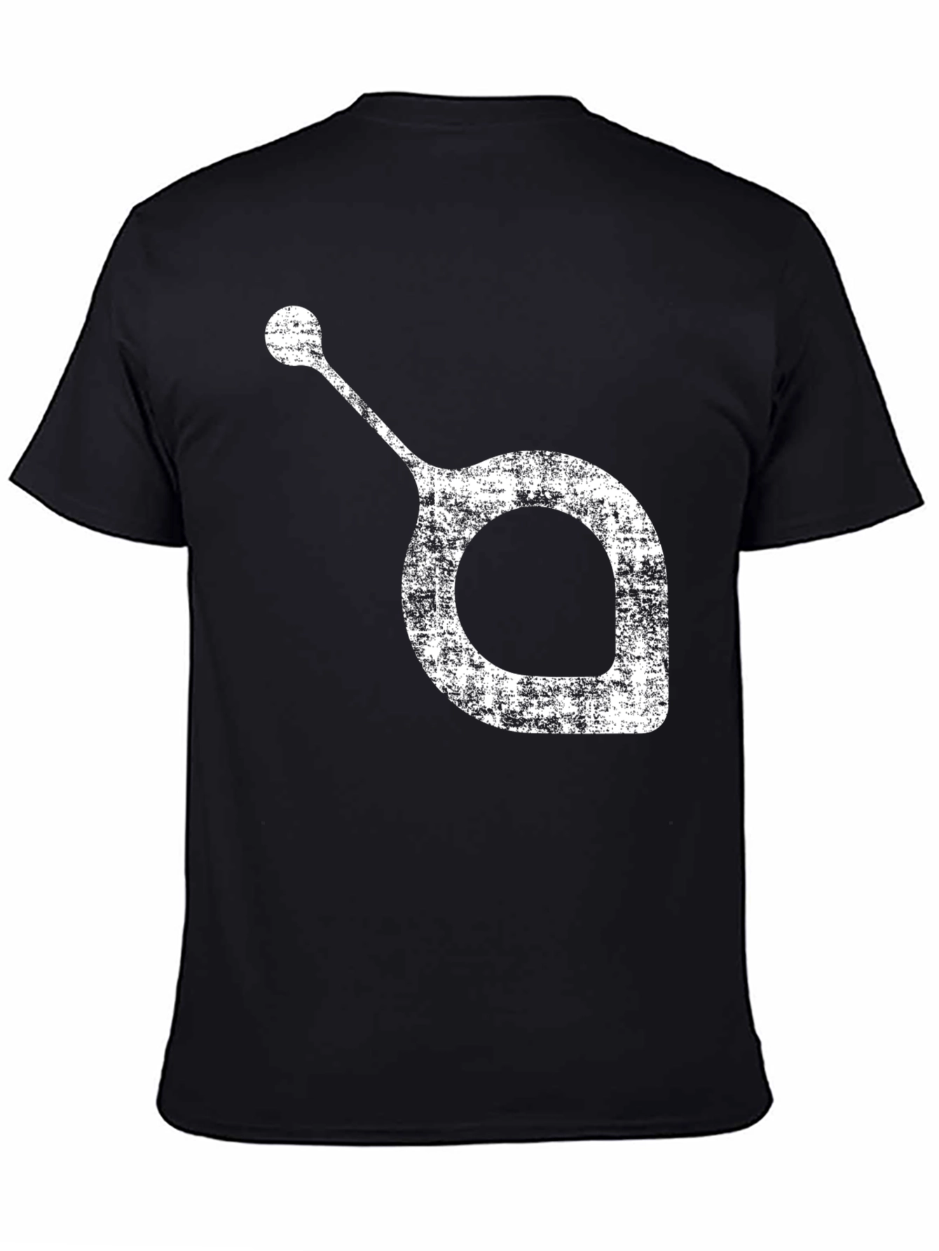 Black Abstract Graphic Print T-Shirt - Modern Minimalist Tee view 4