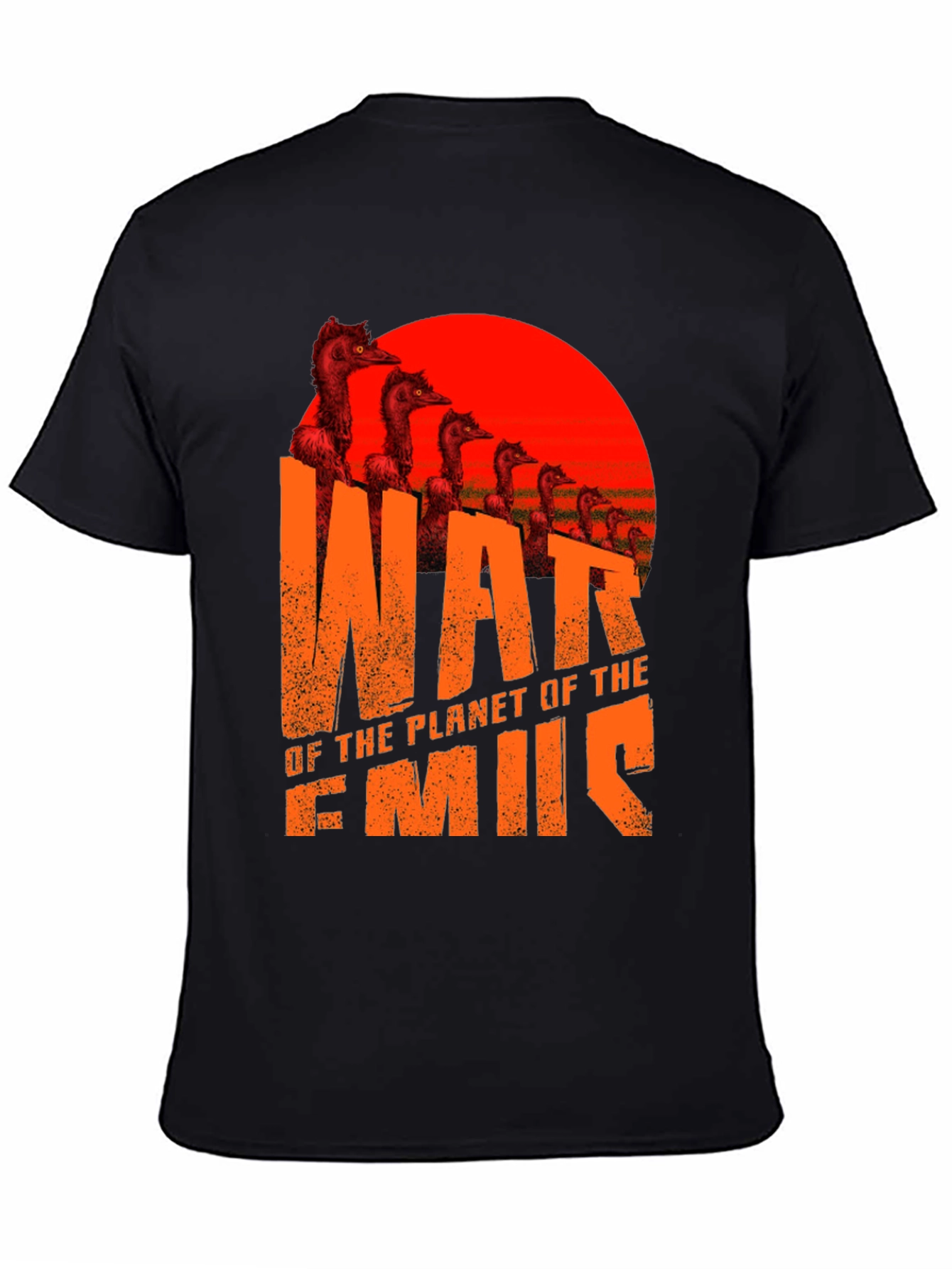 Black War of the Planet of the Emus T-Shirt view 4