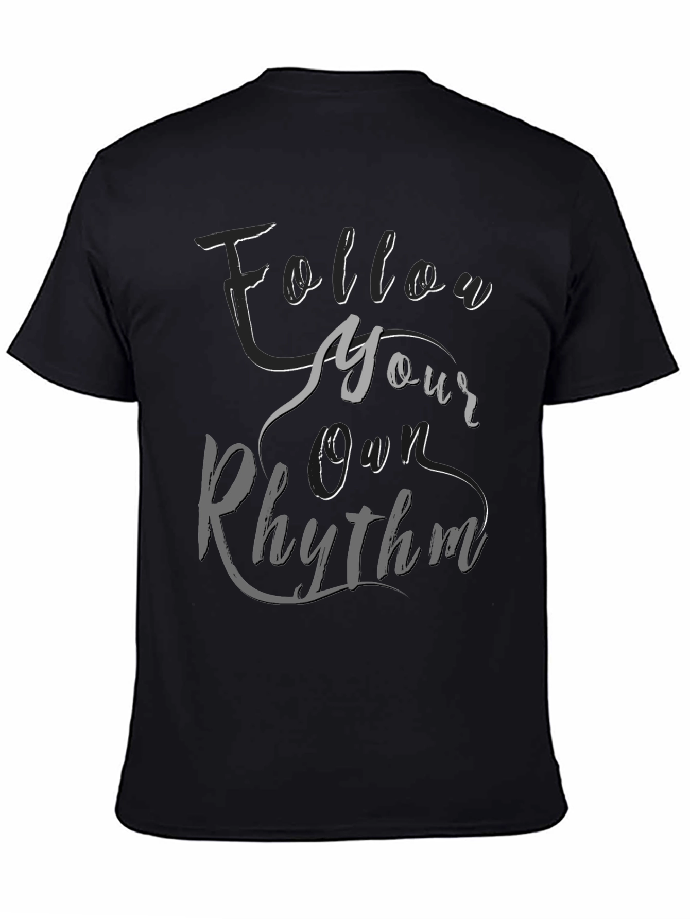 Black Follow Your Own Rhythm Graphic T-Shirt view 4