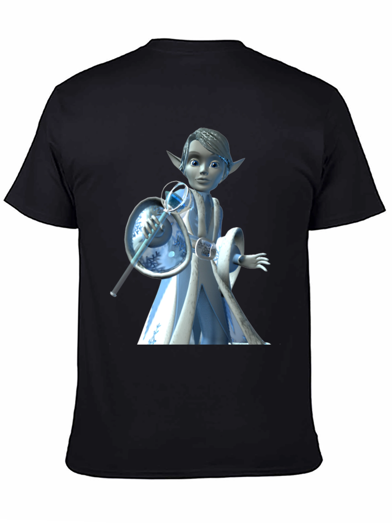 Black Cartoon Character Graphic Tee - Black T-Shirt view 4