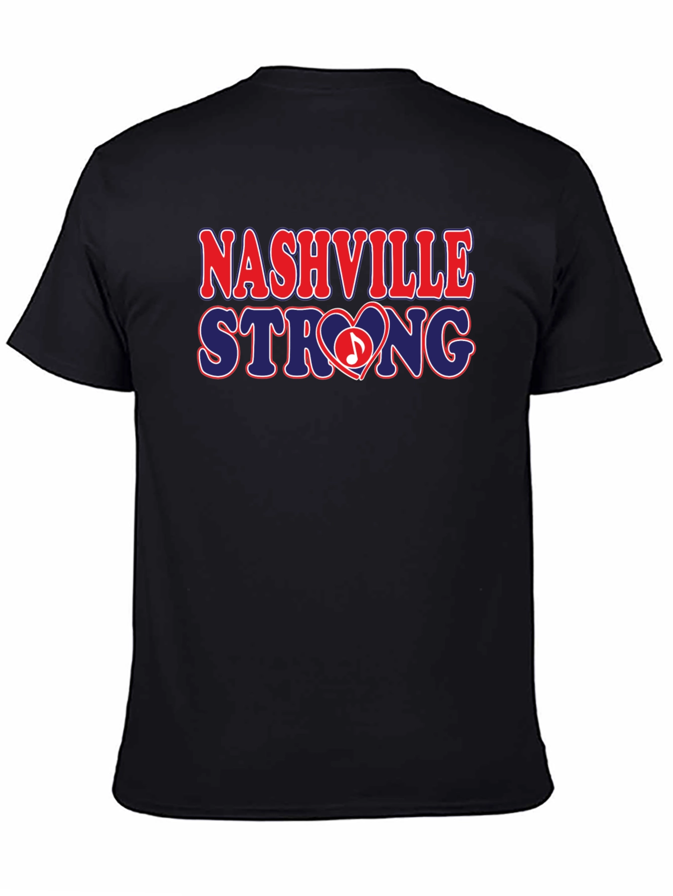 Black Nashville Strong Graphic T-Shirt view 4
