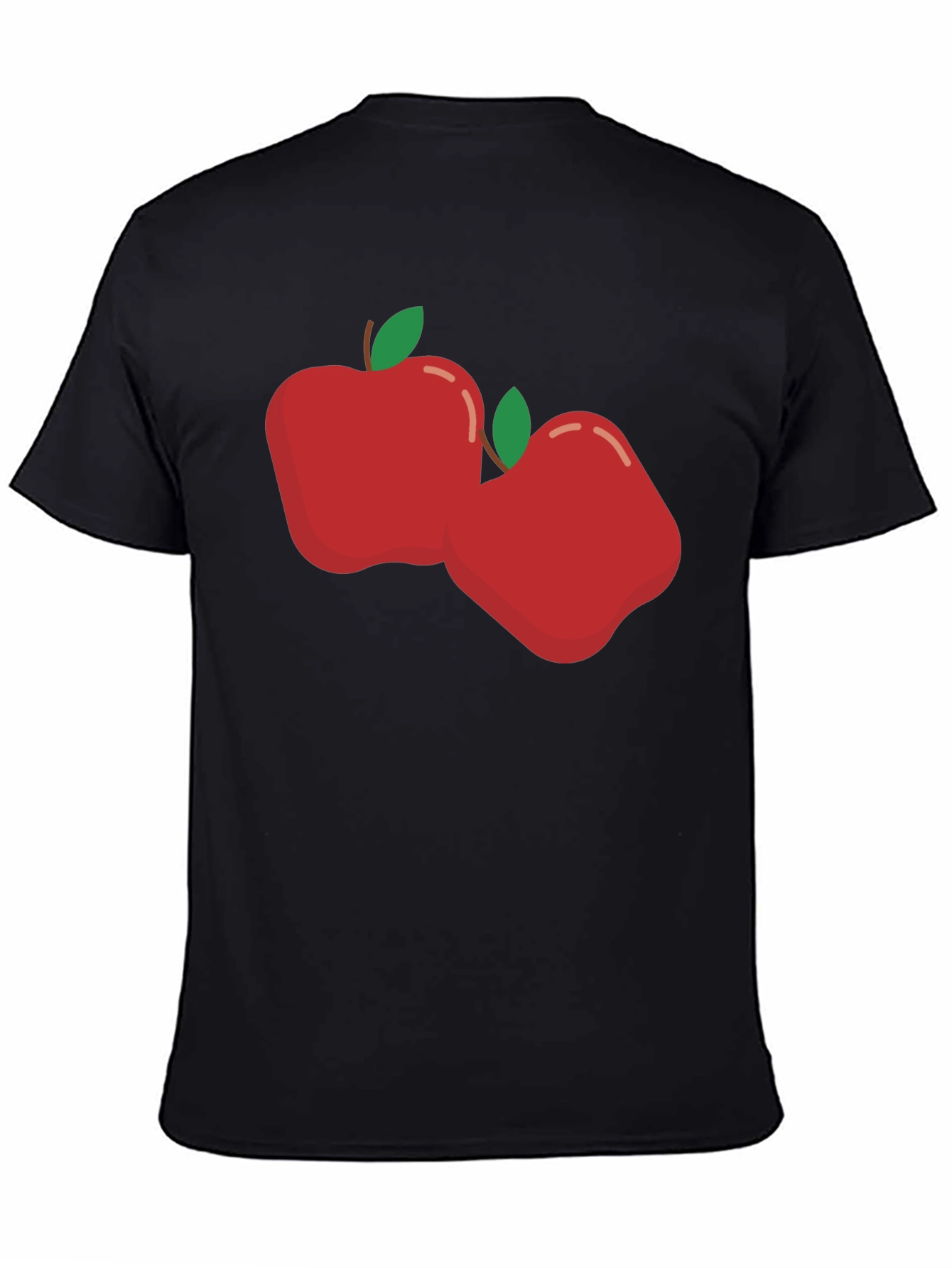 Black Bold Apple Graphic Tee - Soft & Stylish Black T-Shirt view 4