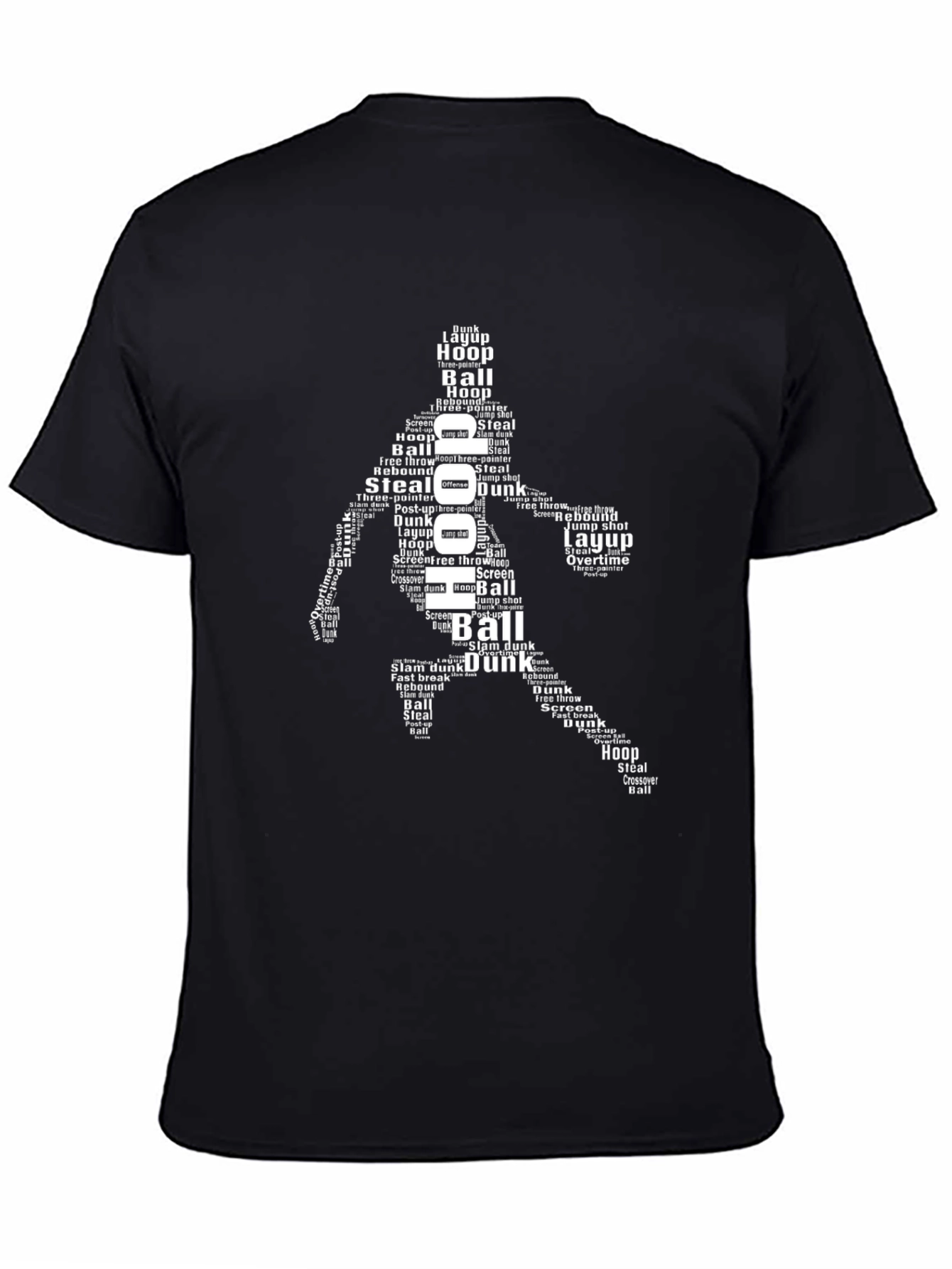 Basketball Word Art T-Shirt - 4