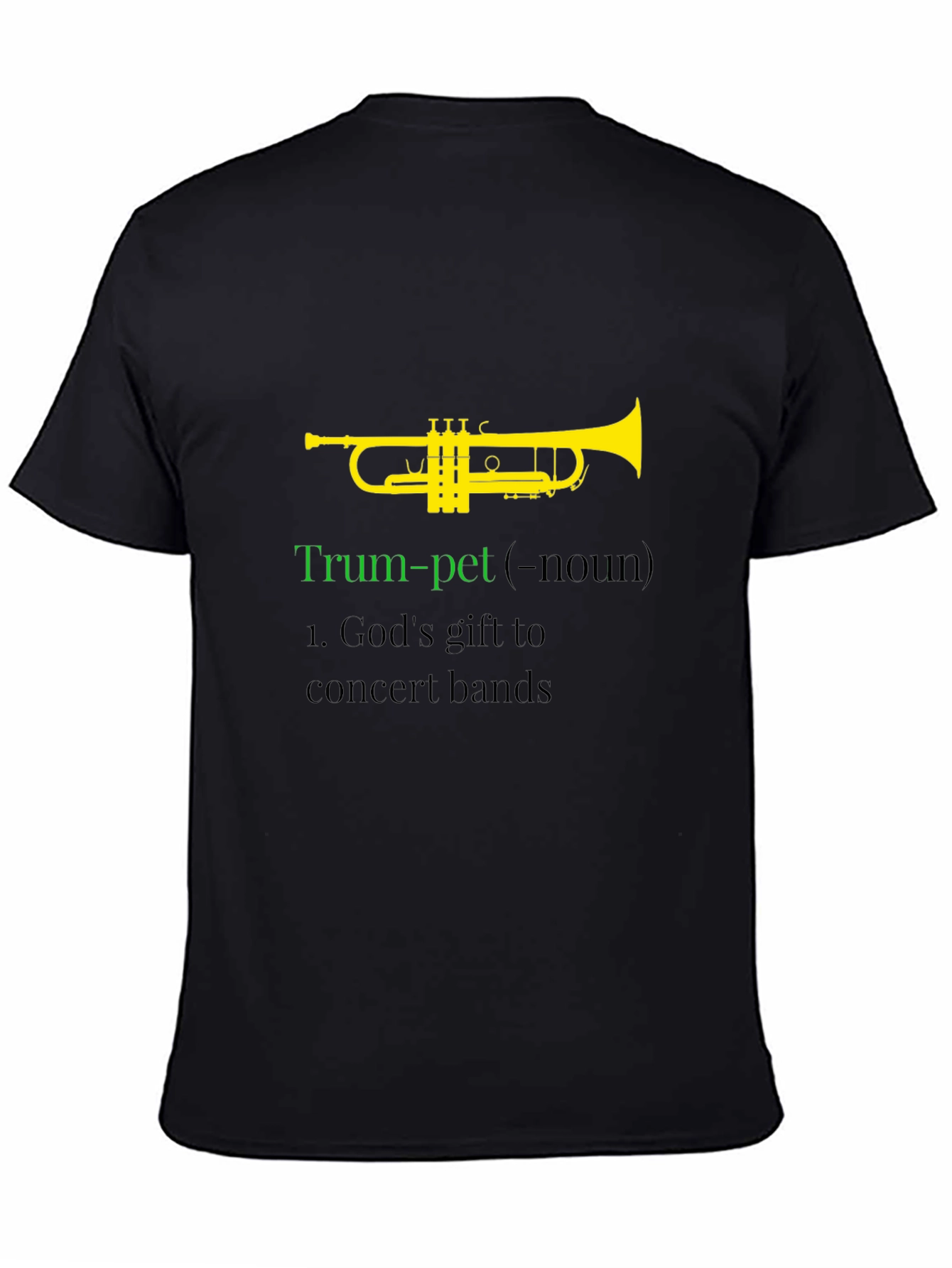 Black Trumpet Definition Graphic Tee view 4