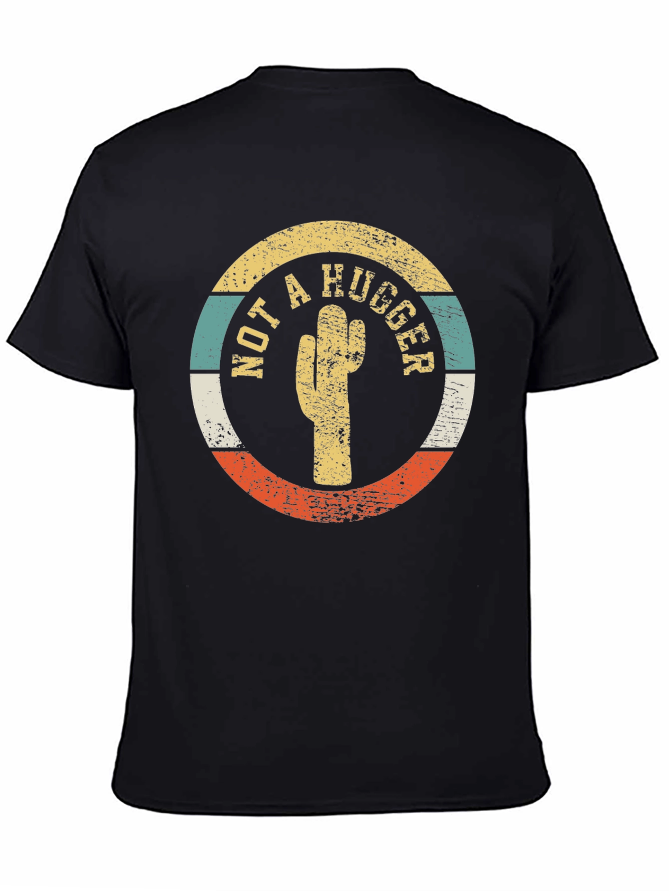 Black Not A Hugger Cactus Graphic Tee view 4