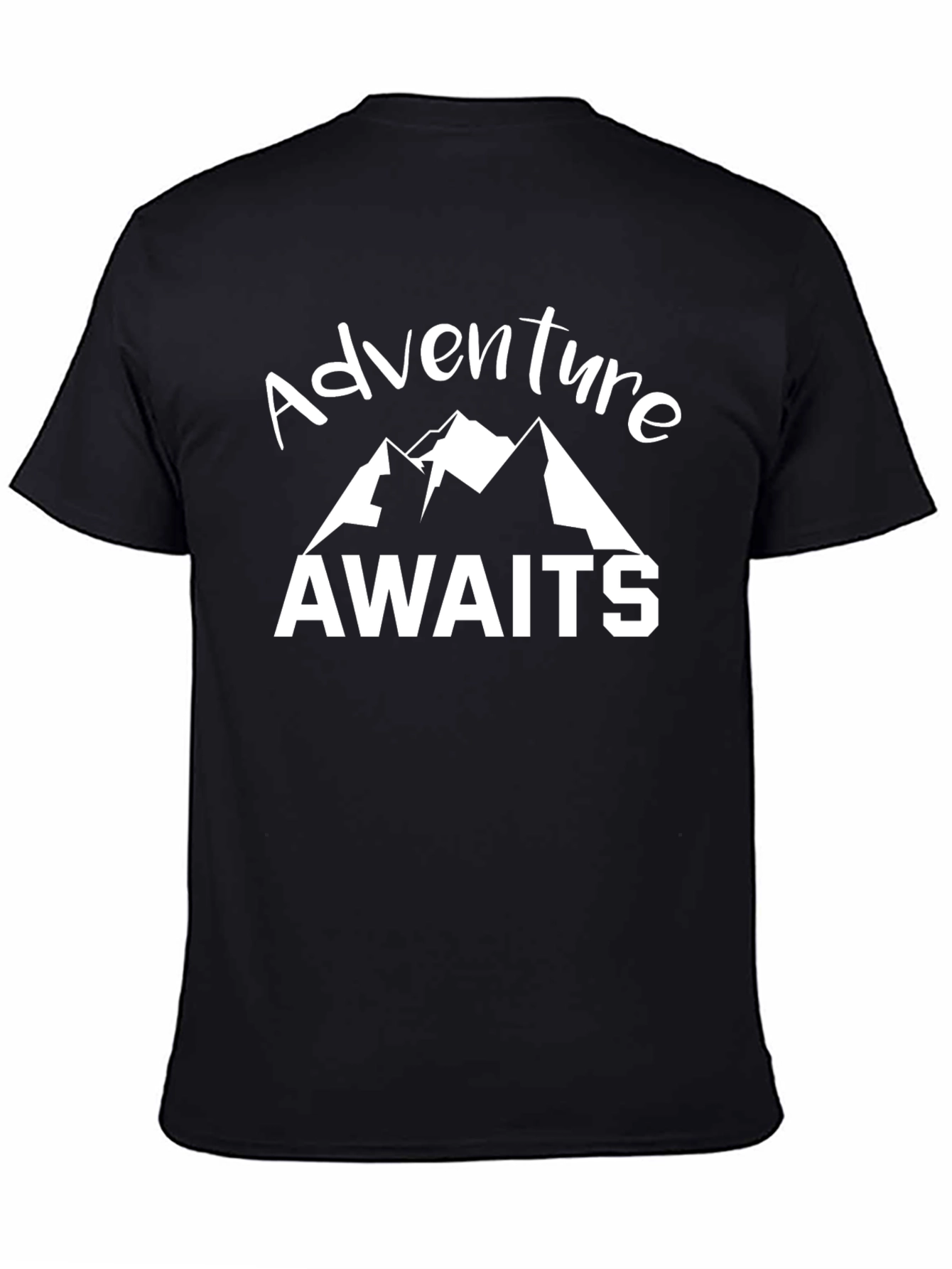 Black Adventure Awaits Graphic T-Shirt - Black view 4