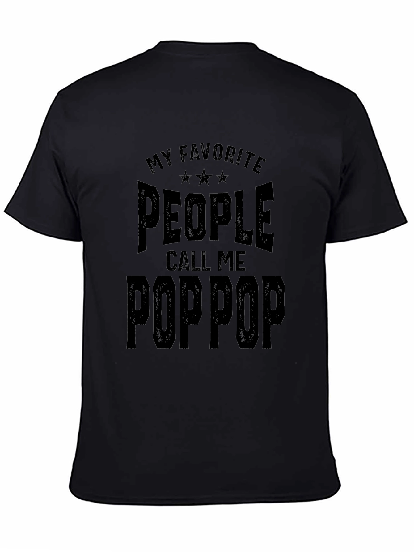 Black My Favorite People Call Me Pop Pop T-Shirt view 4