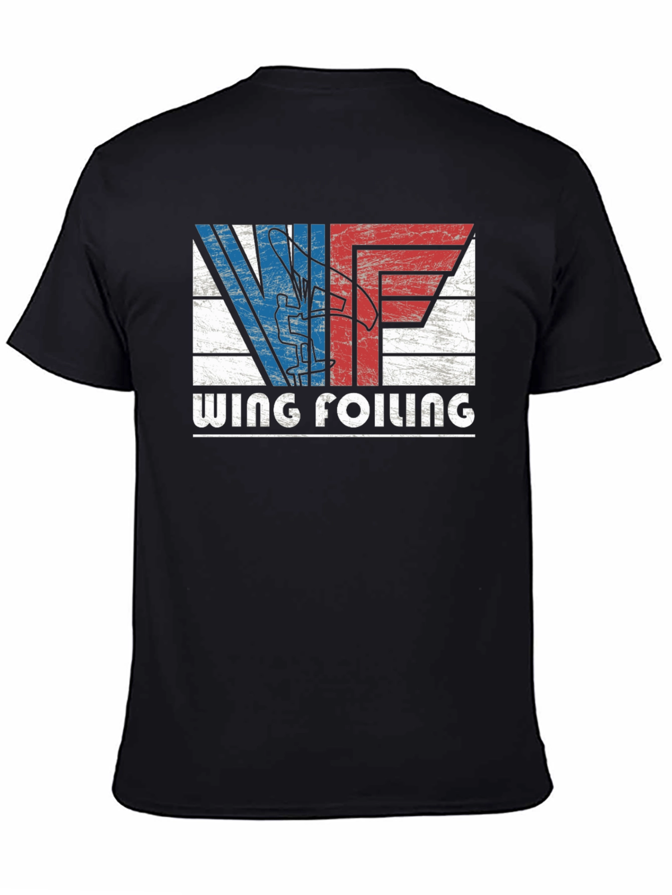 Black Wing Foiling T-Shirt | Retro Style view 4