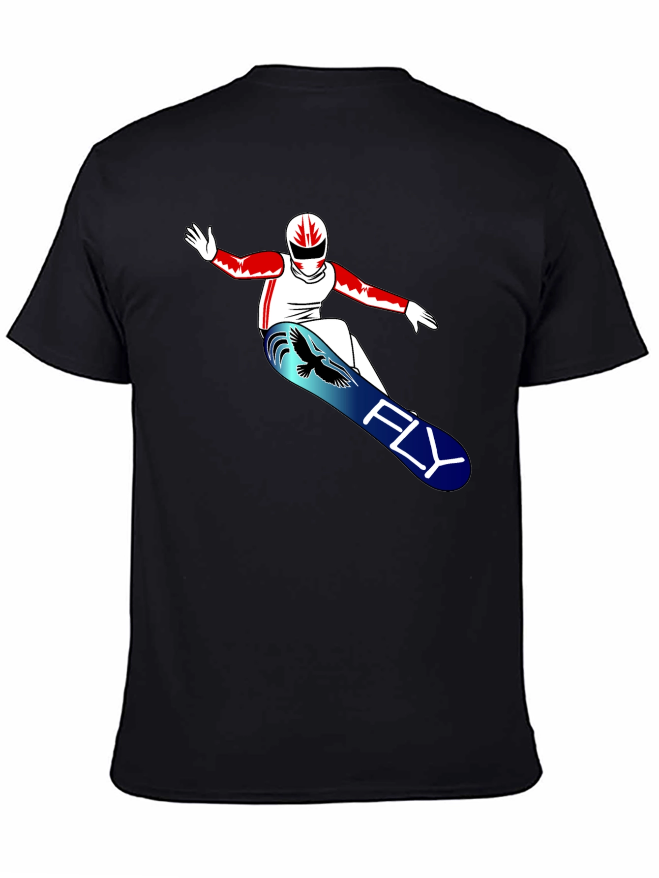 Black Fly Snowboarder Graphic T-Shirt view 4