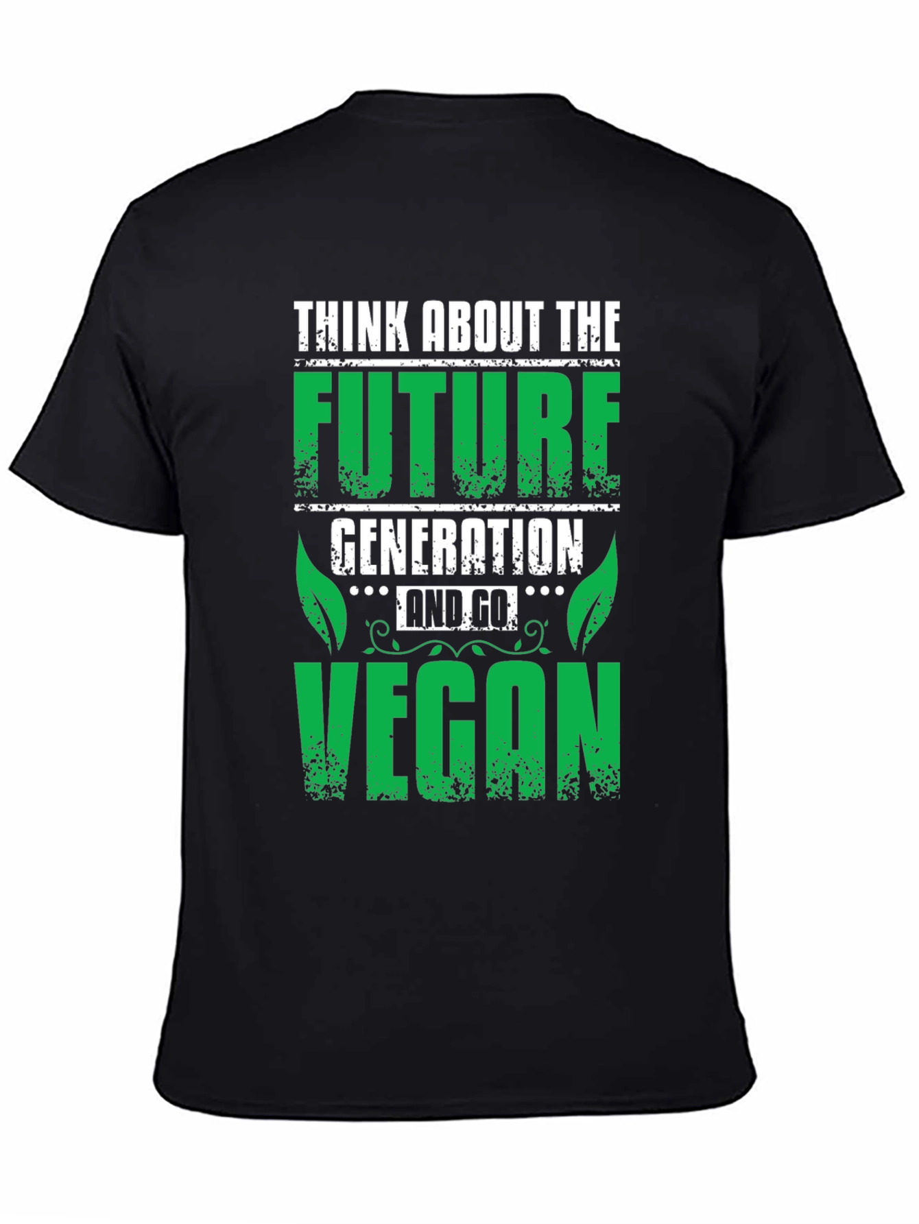 Black Vegan Future Generation Graphic T-Shirt view 4
