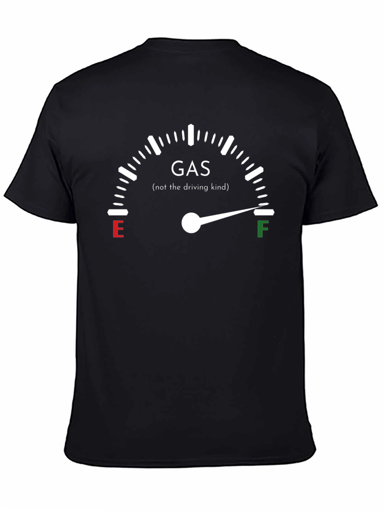 Black Funny "Gas (not the driving kind)" Graphic T-Shirt view 4