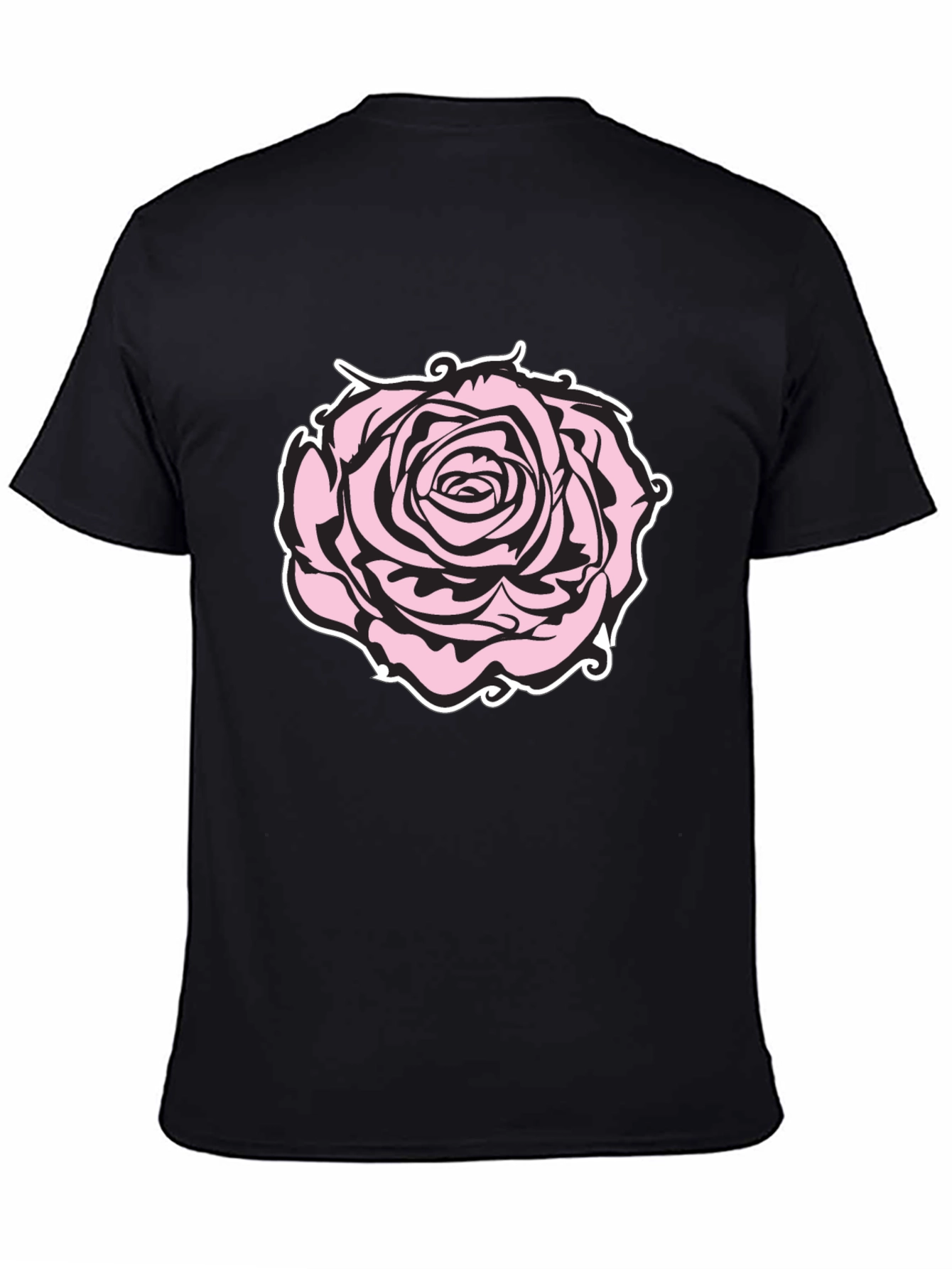 Black Rose Graphic Black T-Shirt view 4