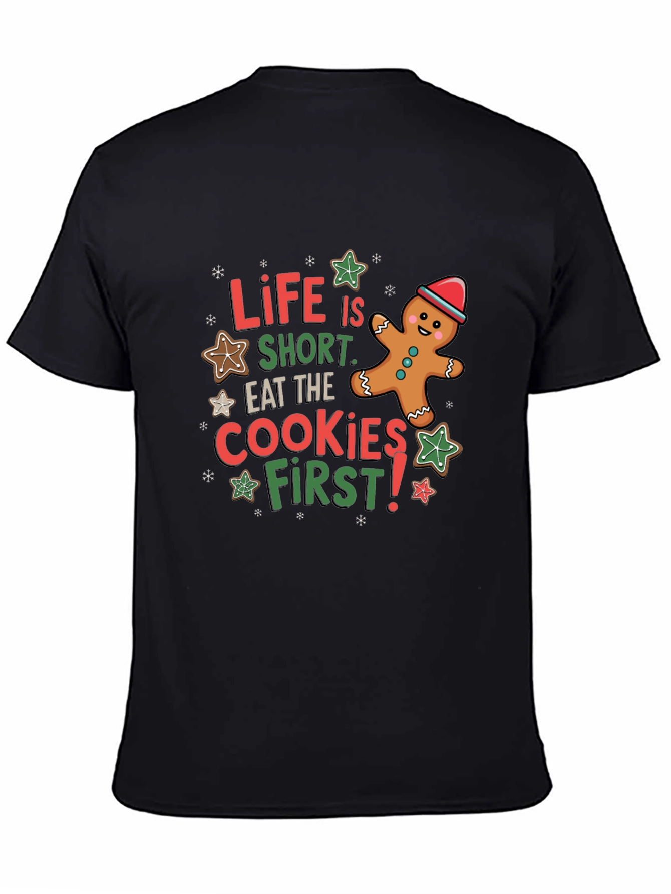 Black Life is Short Eat the Cookies T-Shirt view 4
