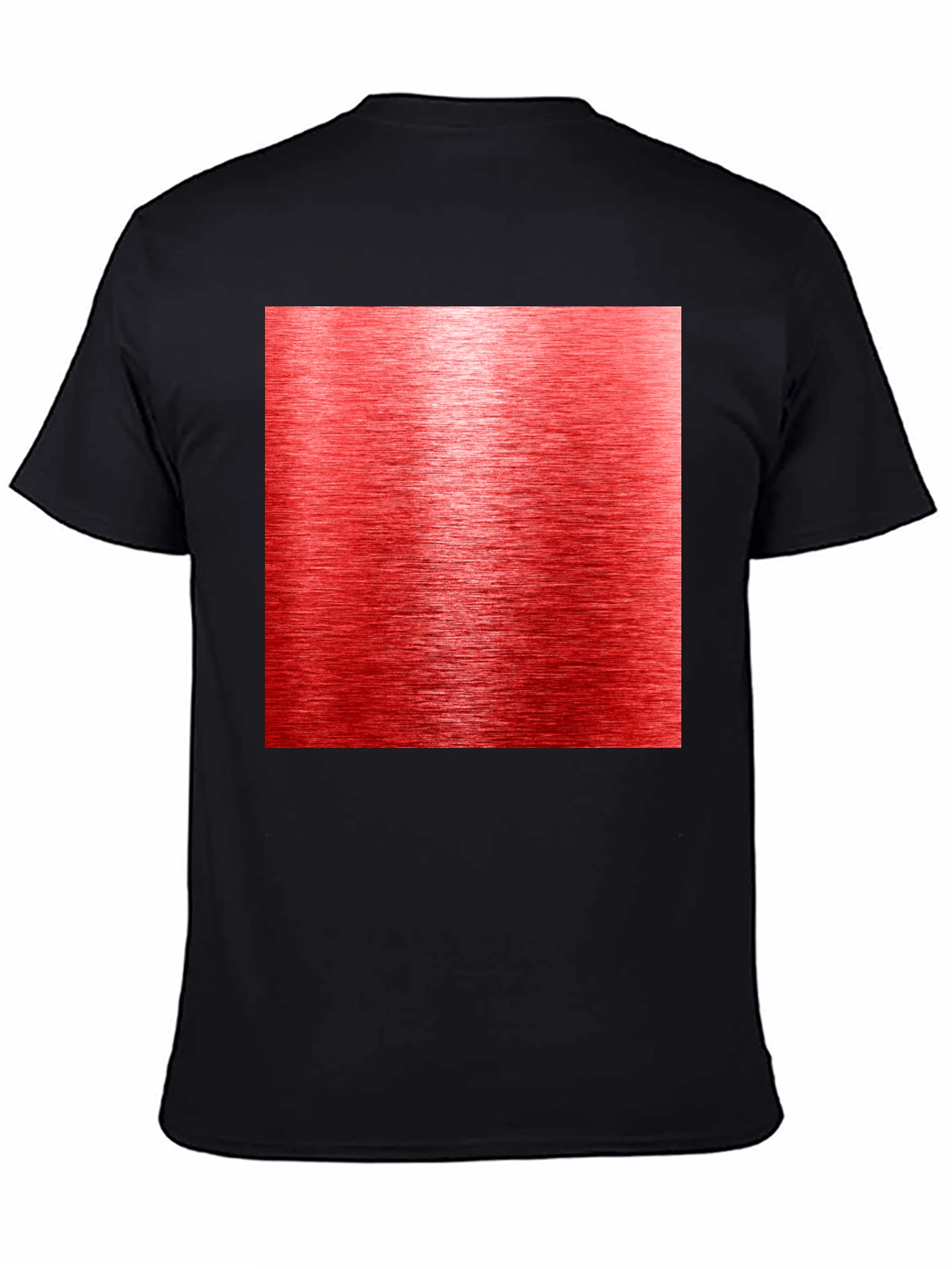 Black Red Metallic Texture Black T-Shirt view 4