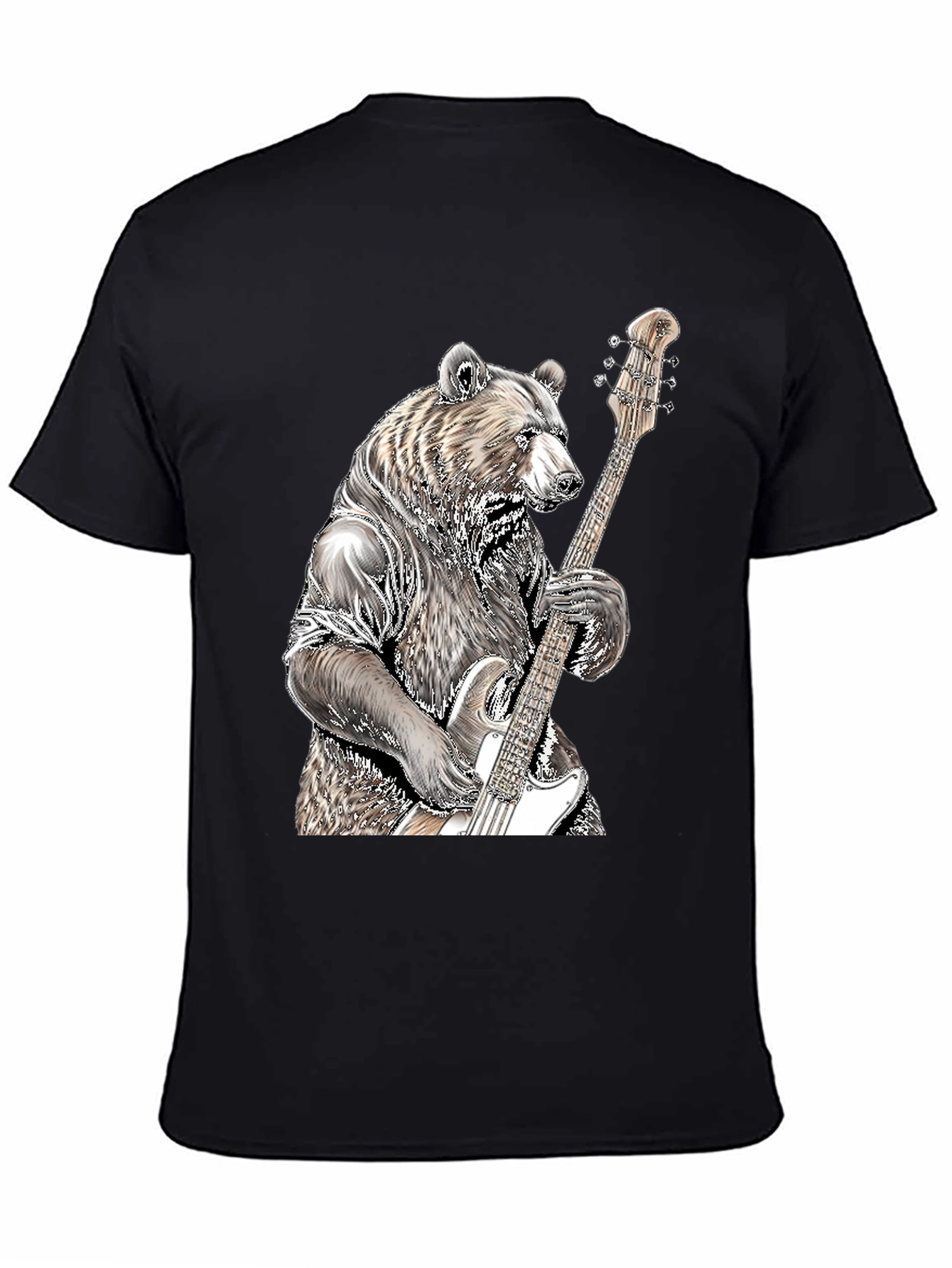 Black Bear Bass Guitar T-Shirt view 4