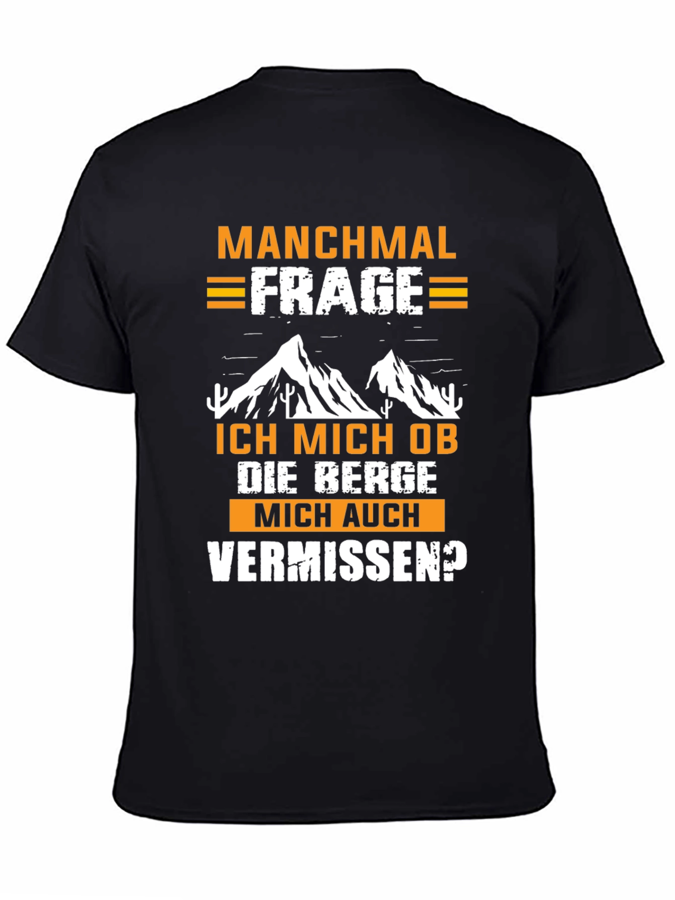 Black Mountain Lover T-Shirt - German Phrase view 4