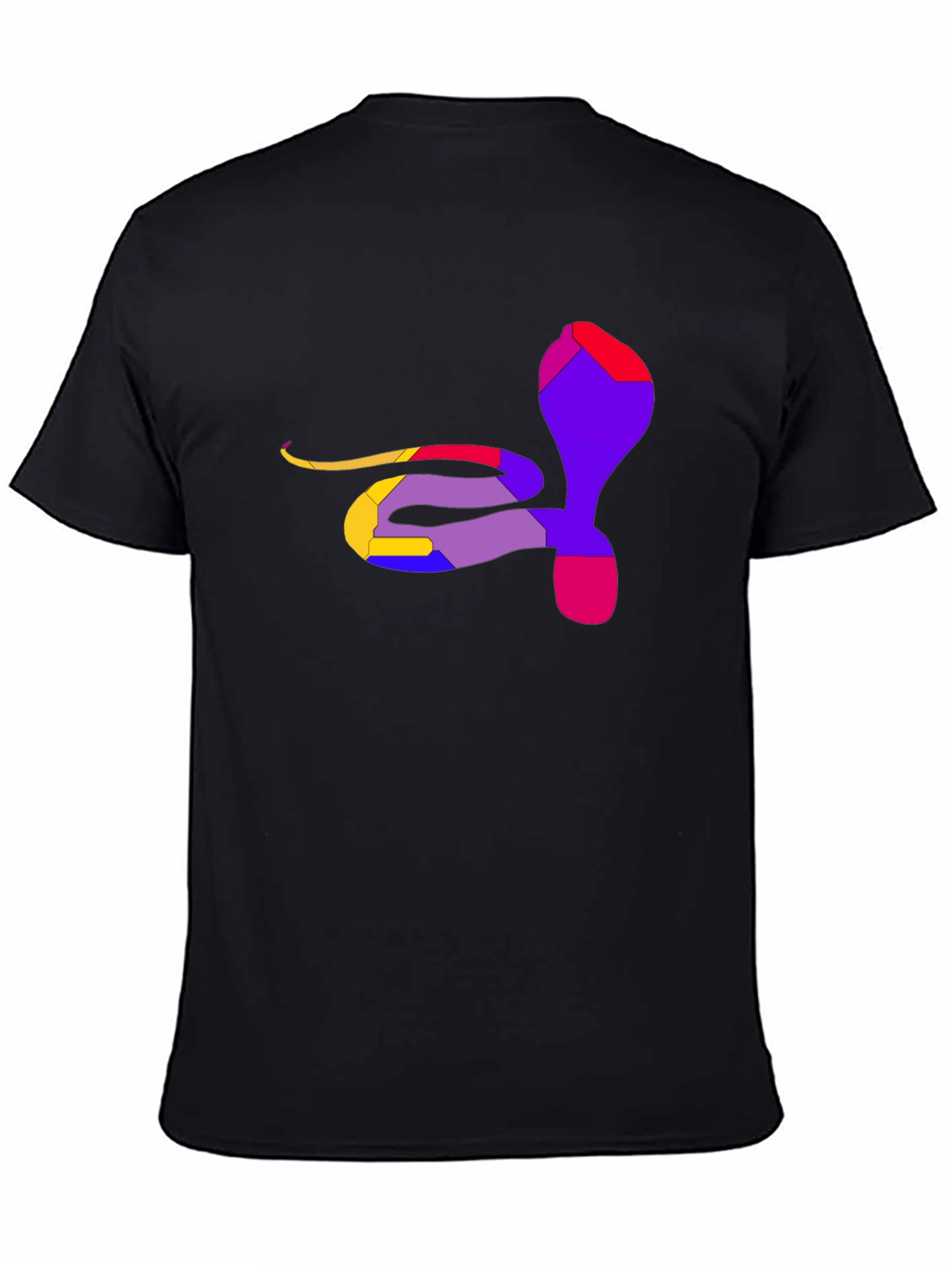 Abstract Cobra Graphic Tee - Men's Black T-Shirt - 4