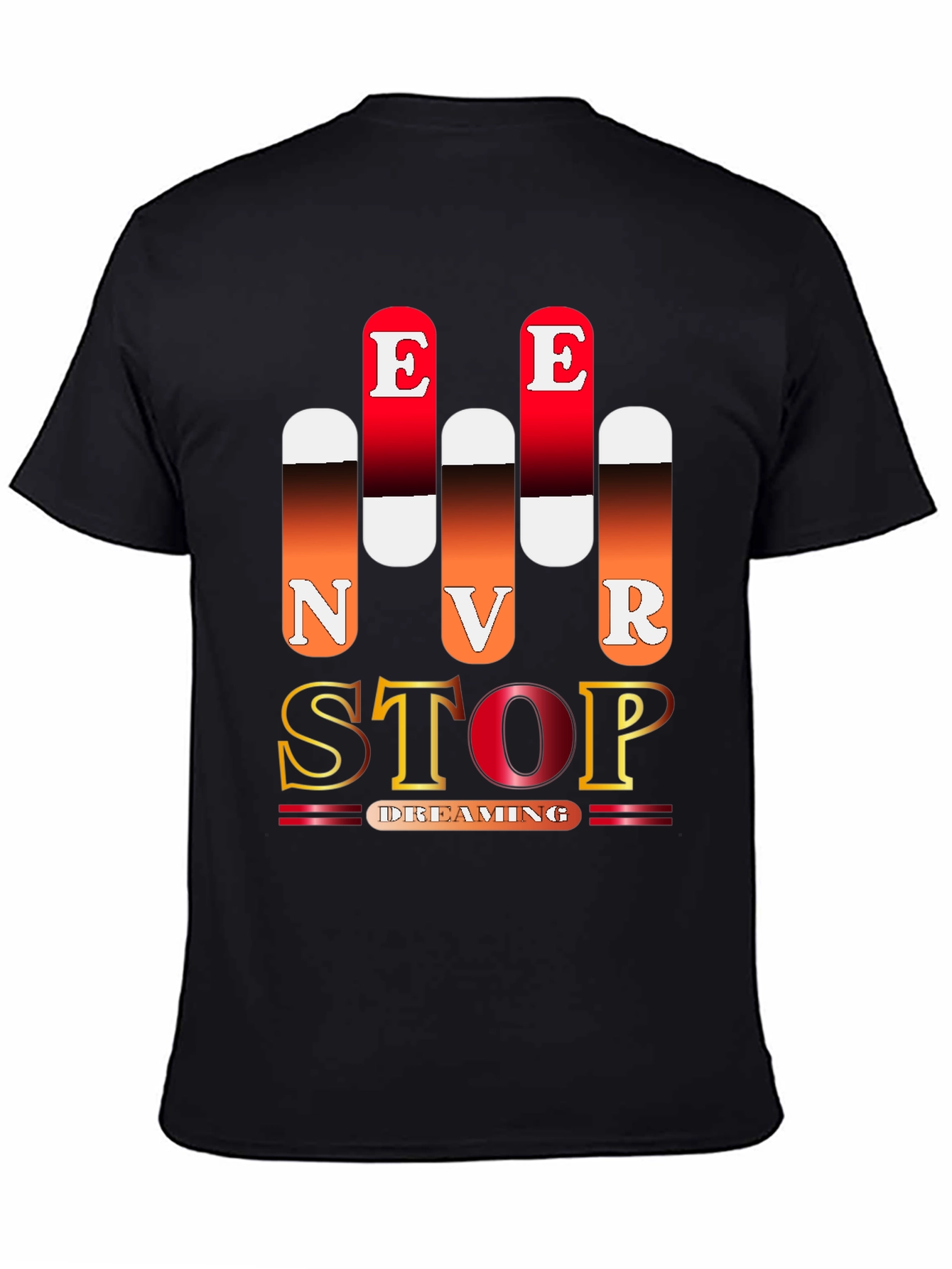 Black Never Stop Dreaming Graphic Tee view 4