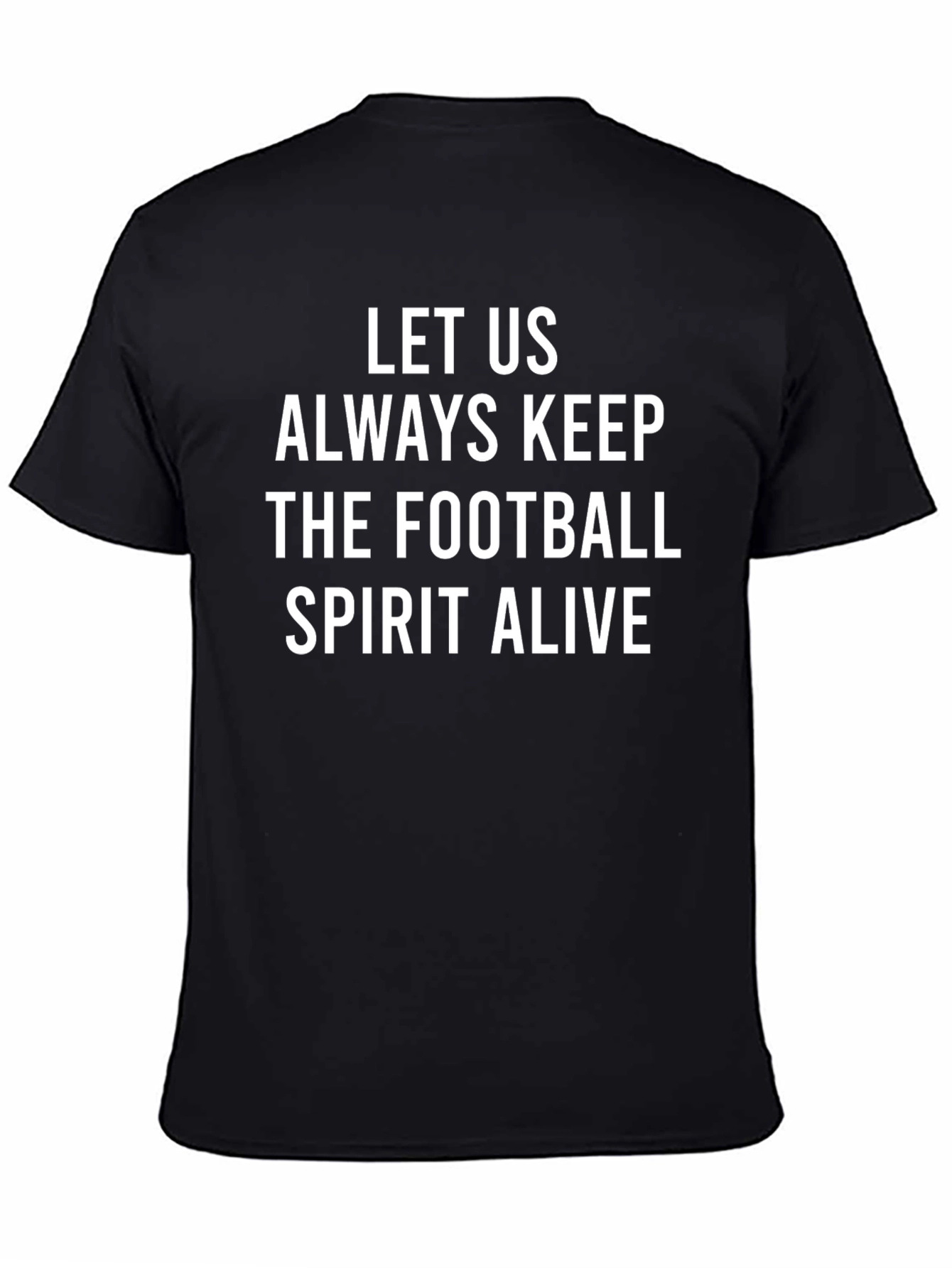Black Football Spirit Graphic Tee - Soft Cotton T-Shirt view 4