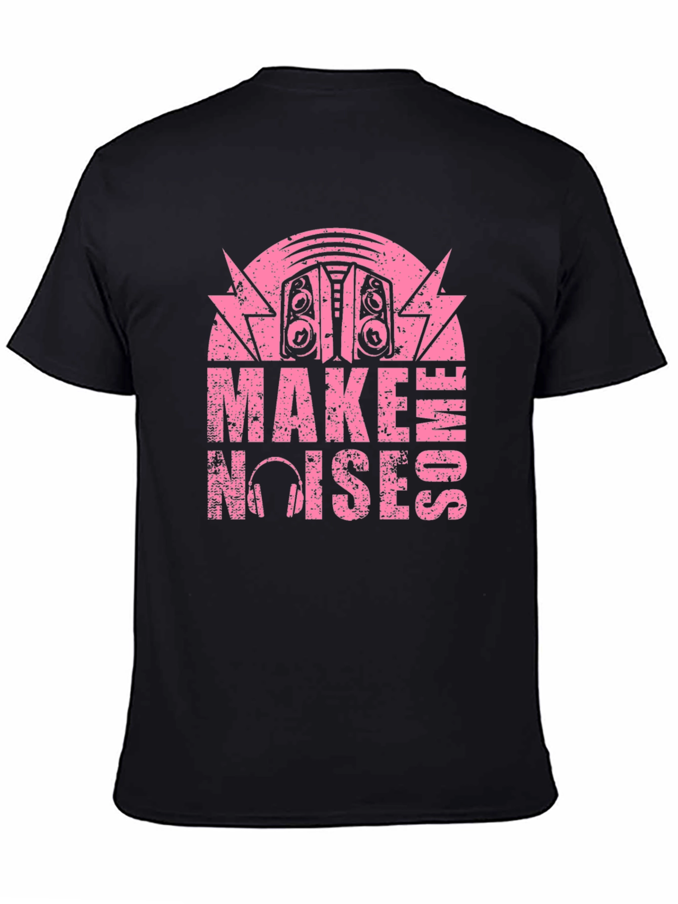 Black Make Some Noises Graphic T-Shirt view 4