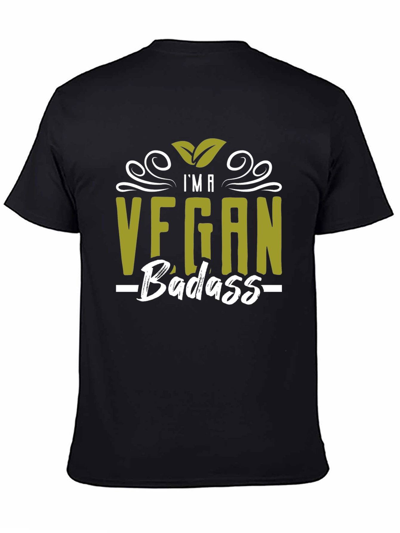 Black Vegan Badass T-Shirt - Stylish Vegan Pride Tee view 4