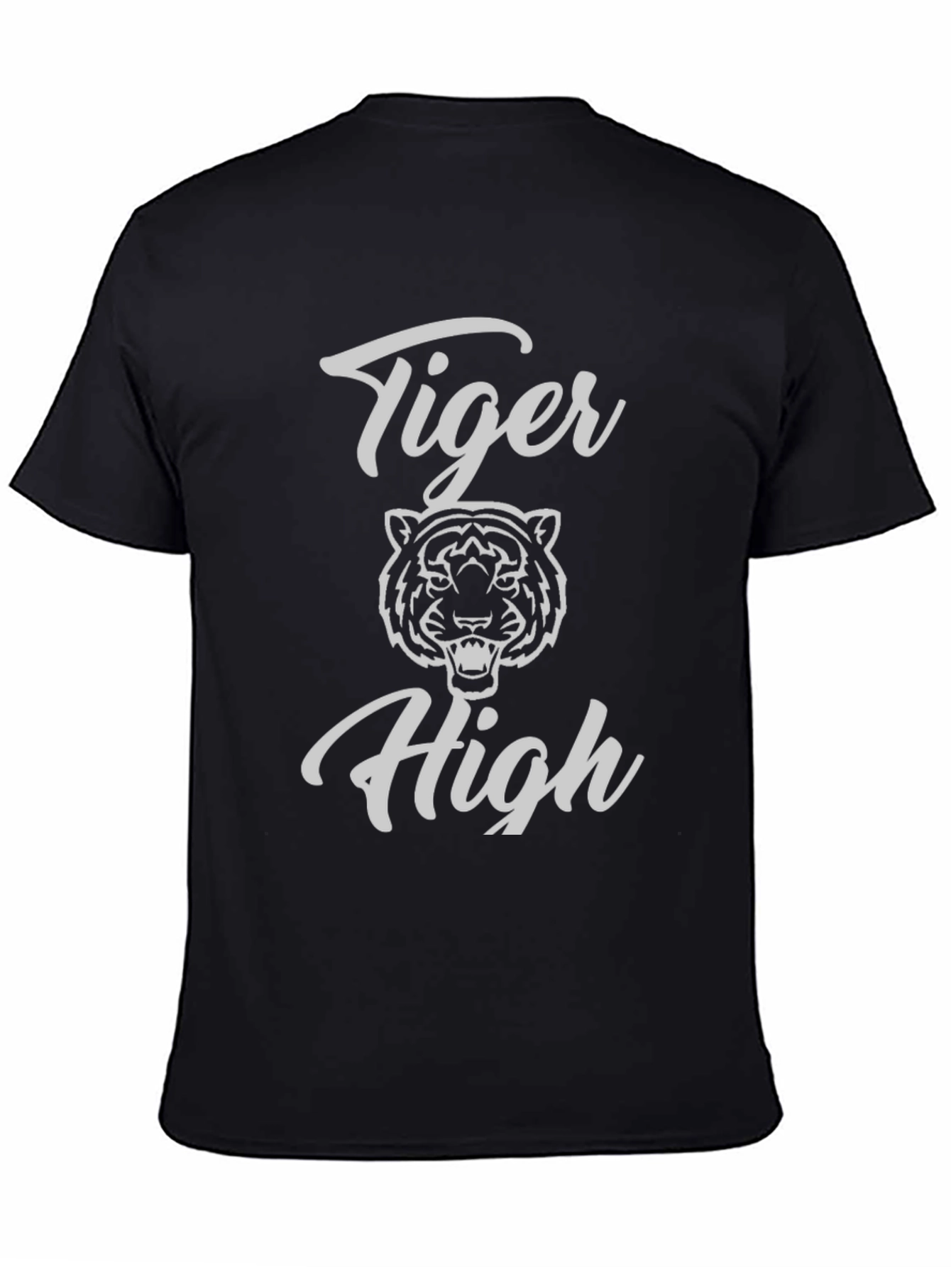Black Tiger High T-Shirt - Black Graphic Tee view 4