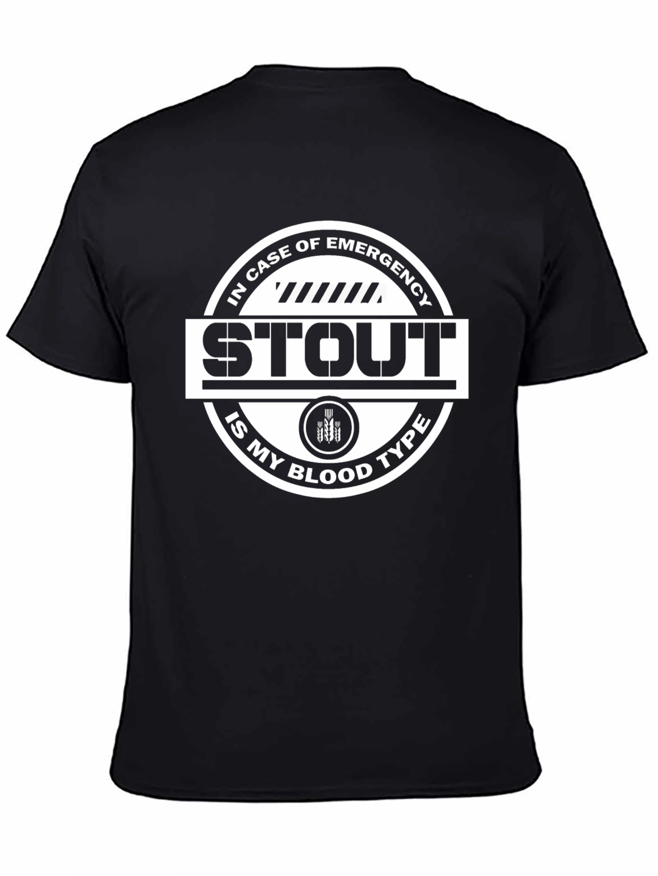 Black Stout Beer Blood Type Funny T-Shirt view 4