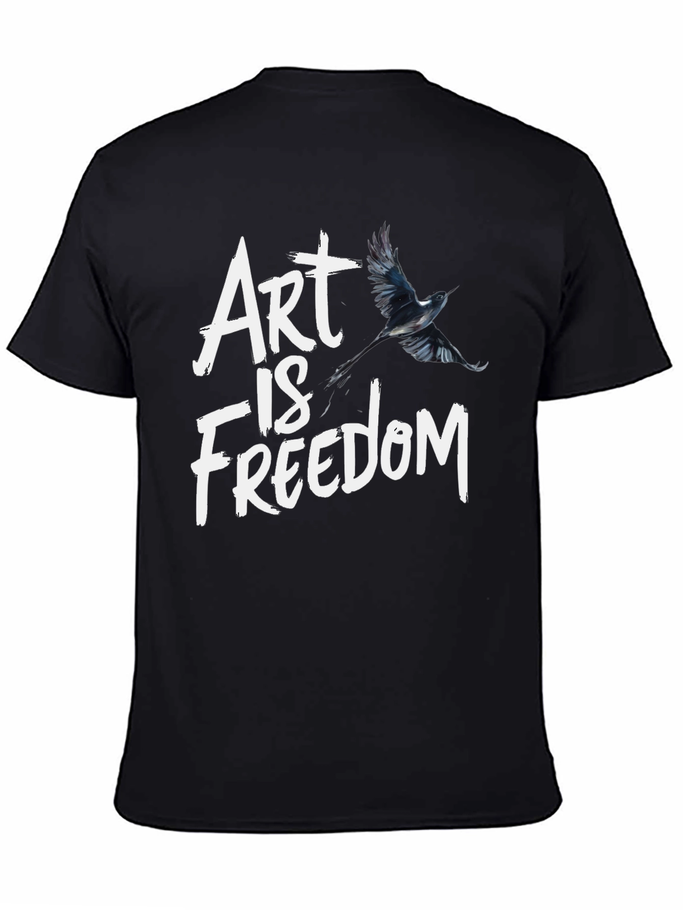 Art Is Freedom Graphic Tee - Black T-Shirt - 4