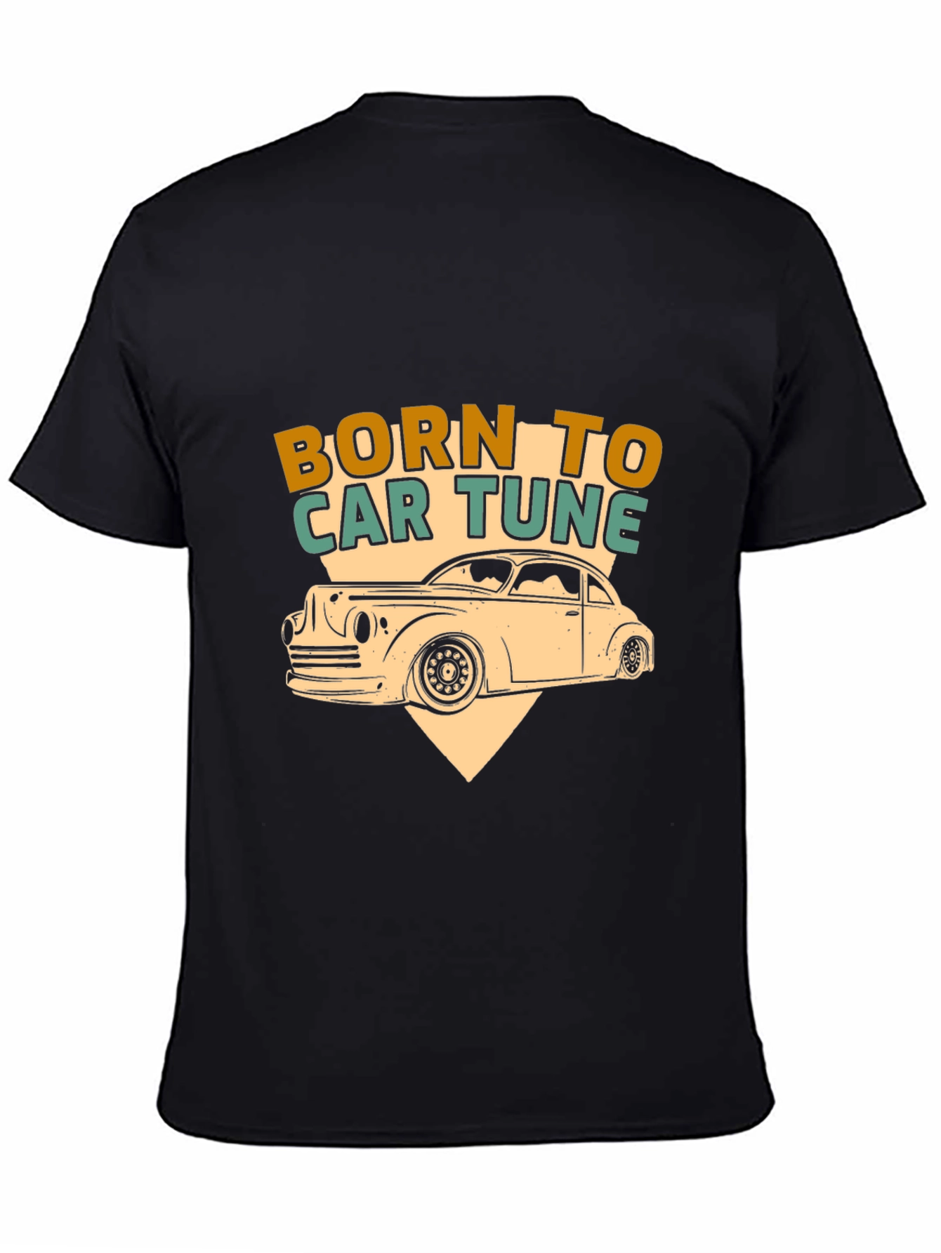 Black Born to Car Tune Graphic T-Shirt view 4