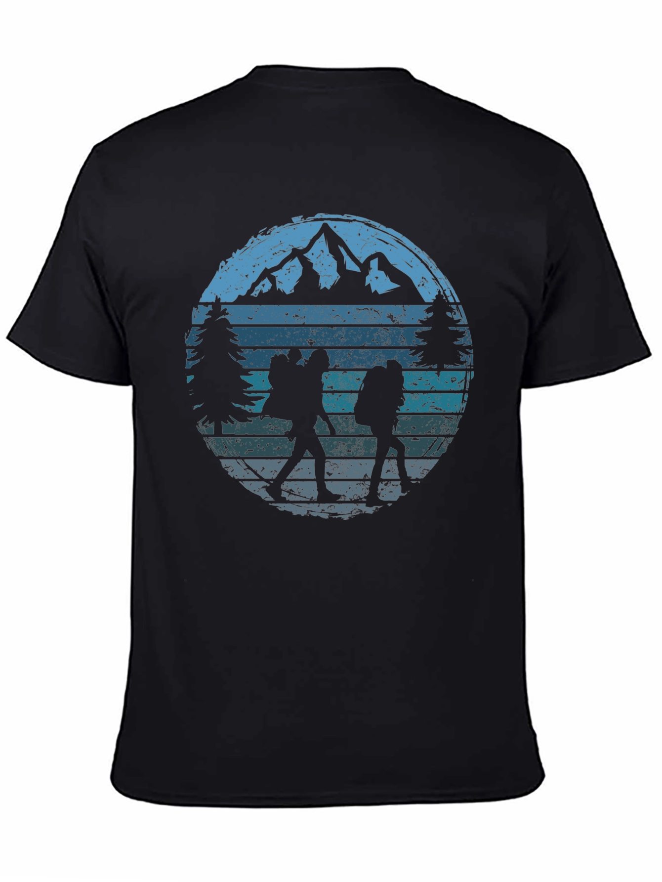 Black Hiking Adventure Graphic Tee view 4