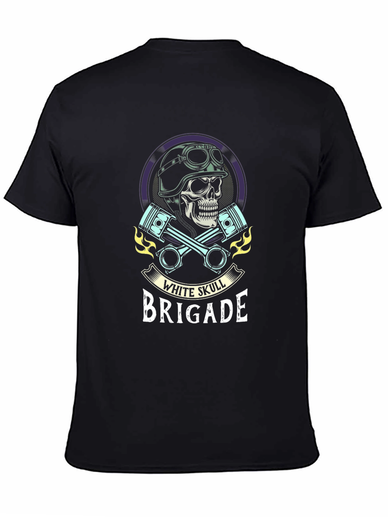 Black Skull Brigade Graphic T-Shirt - Biker Style view 4