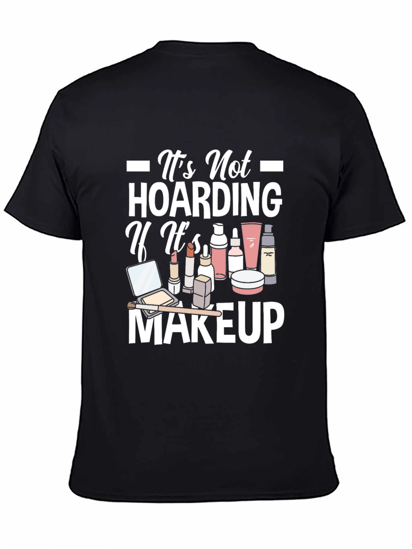 Black Makeup Lover's Graphic T-Shirt view 4