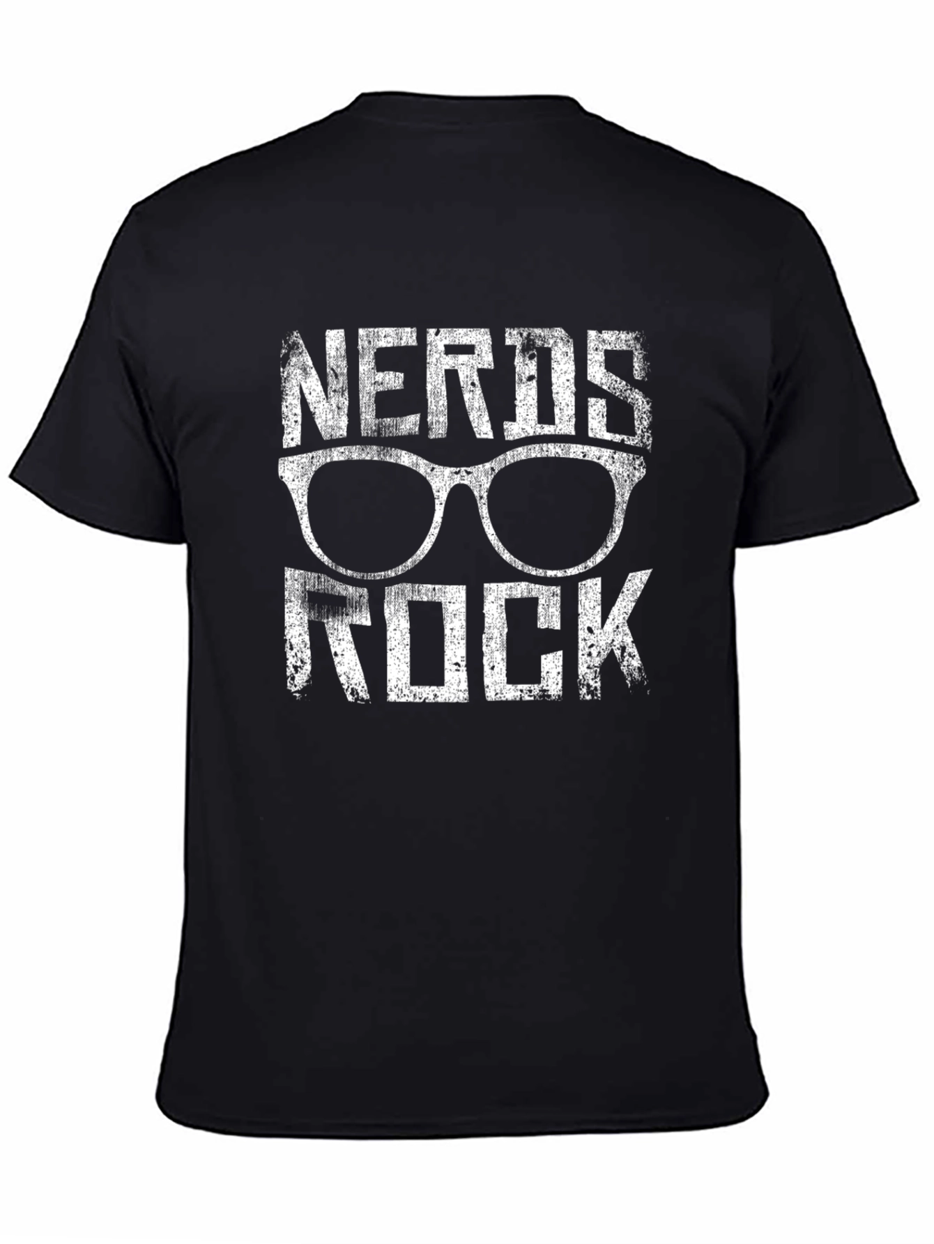 Black Nerds Rock Graphic Tee - Geek Chic T-Shirt view 4