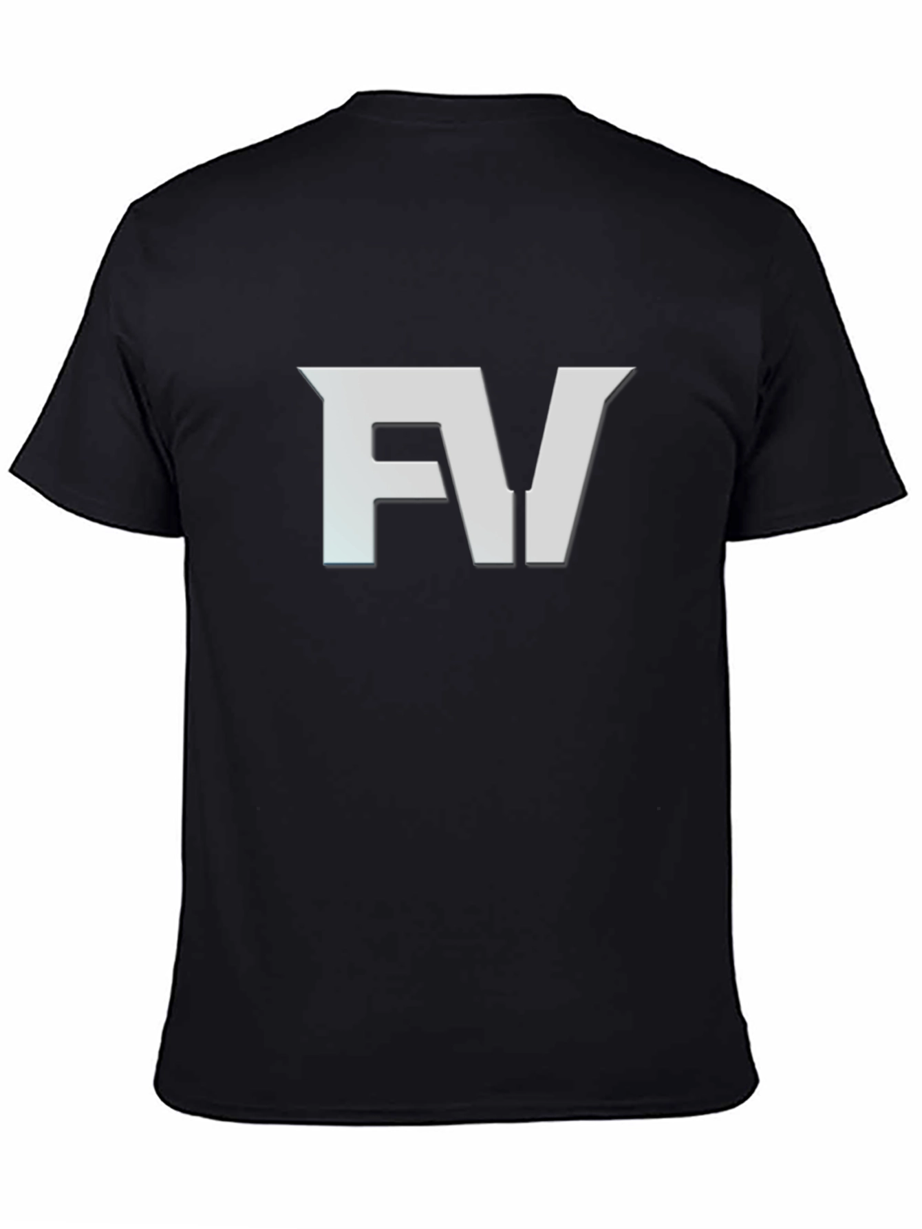 Black FV Logo Black T-Shirt - Modern Graphic Tee view 4