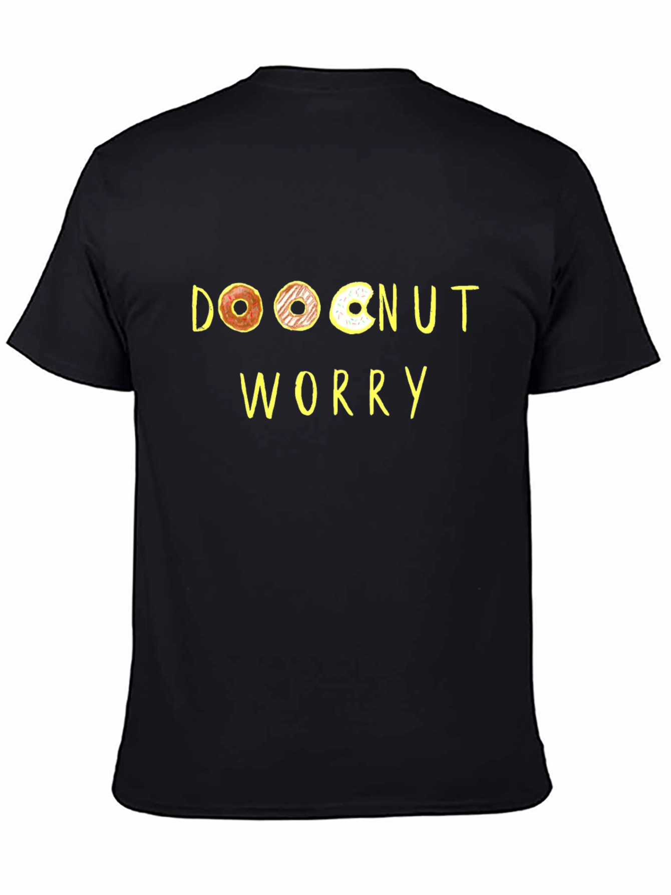 Black Doonut Worry - Black Graphic Tee view 4
