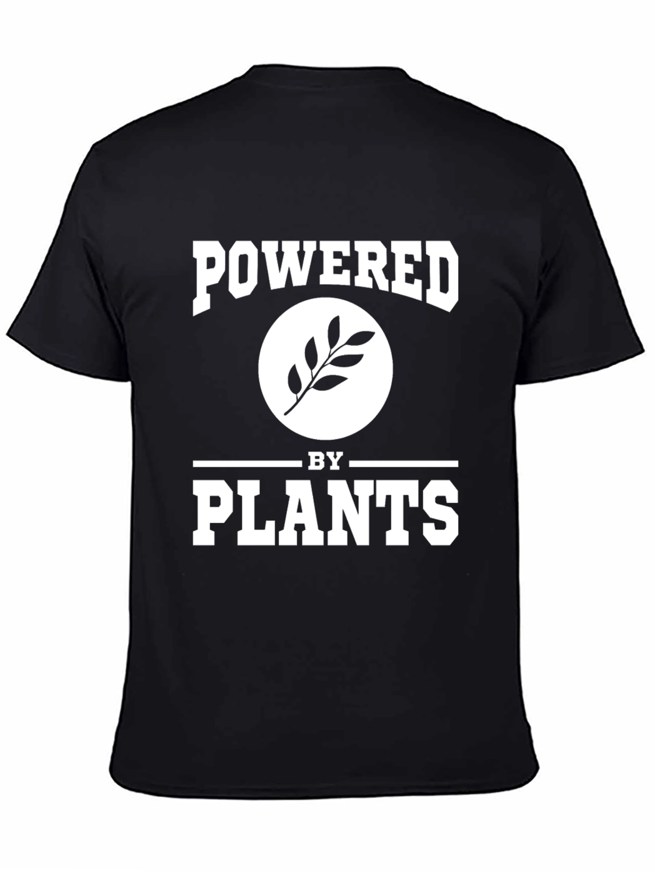 Black Powered by Plants Graphic Tee - Vegan Style view 4