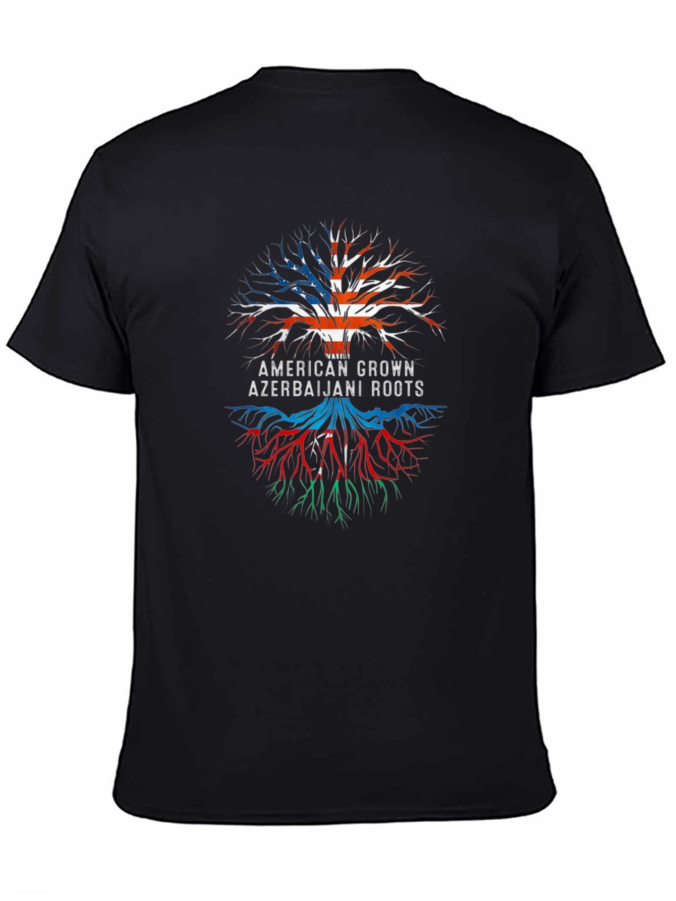 Black American Grown Azerbaijani Roots T-Shirt view 4