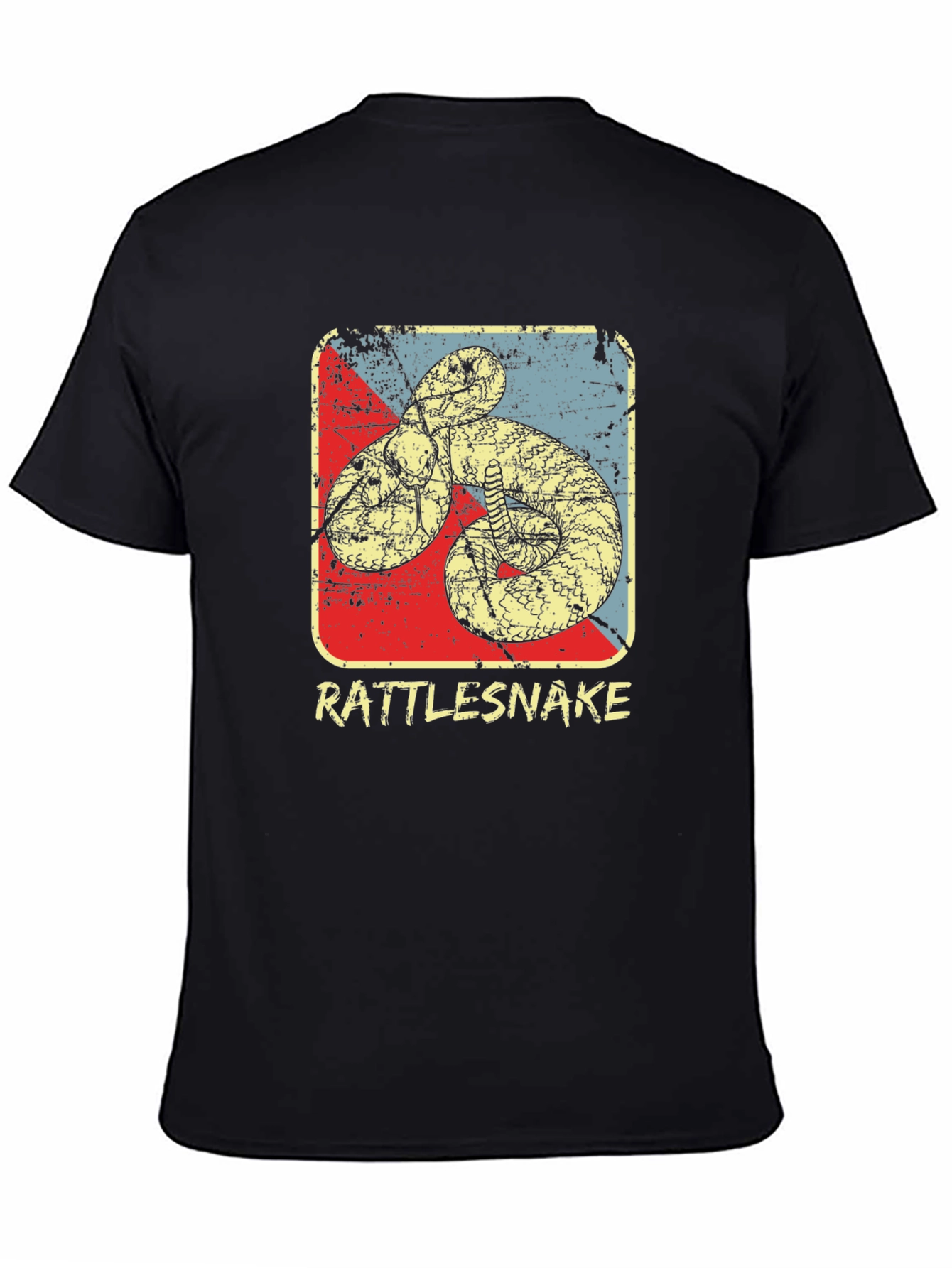Black Rattlesnake Graphic Print T-Shirt view 4